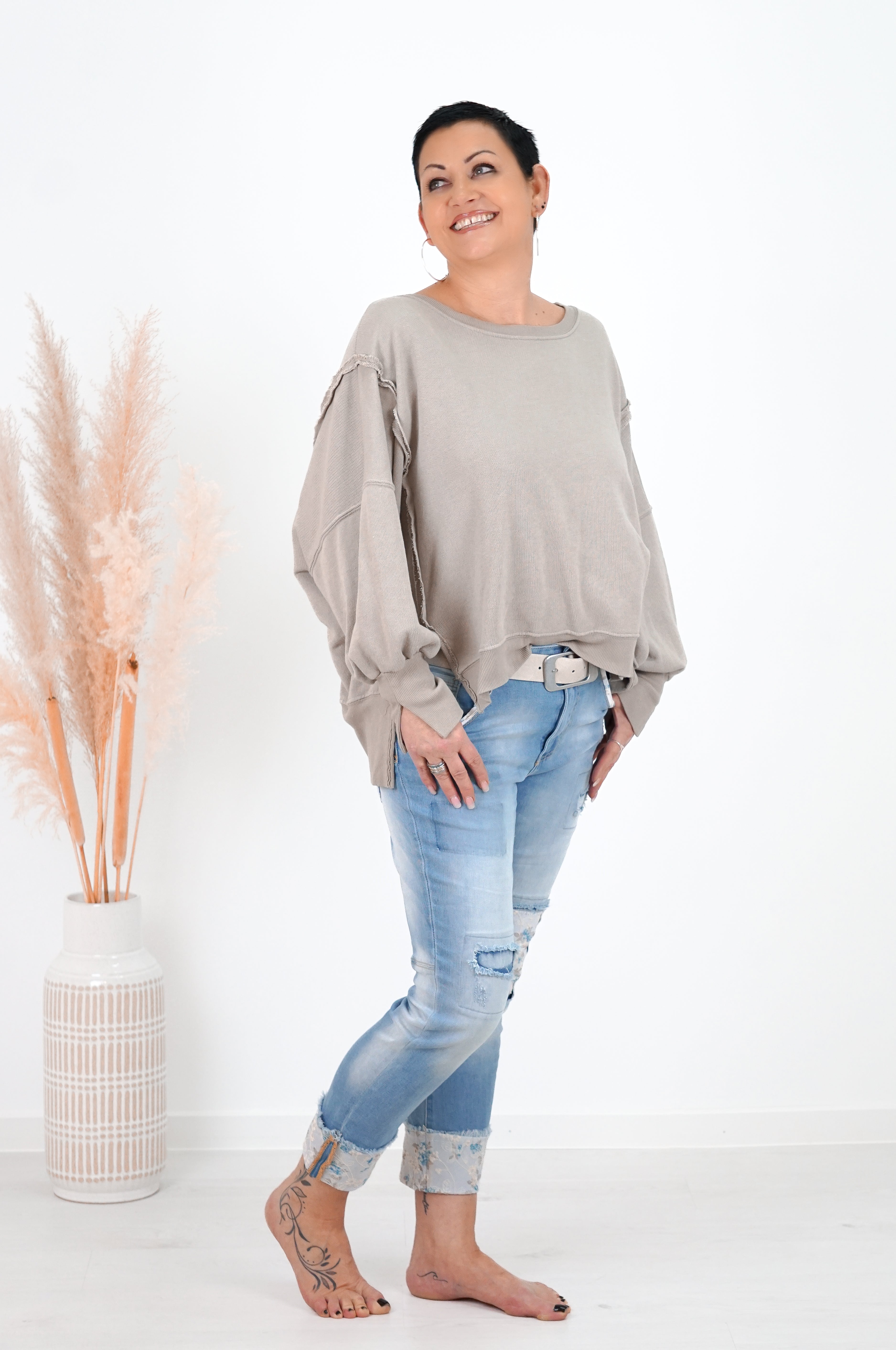 Basic Sweatshirt, taupe