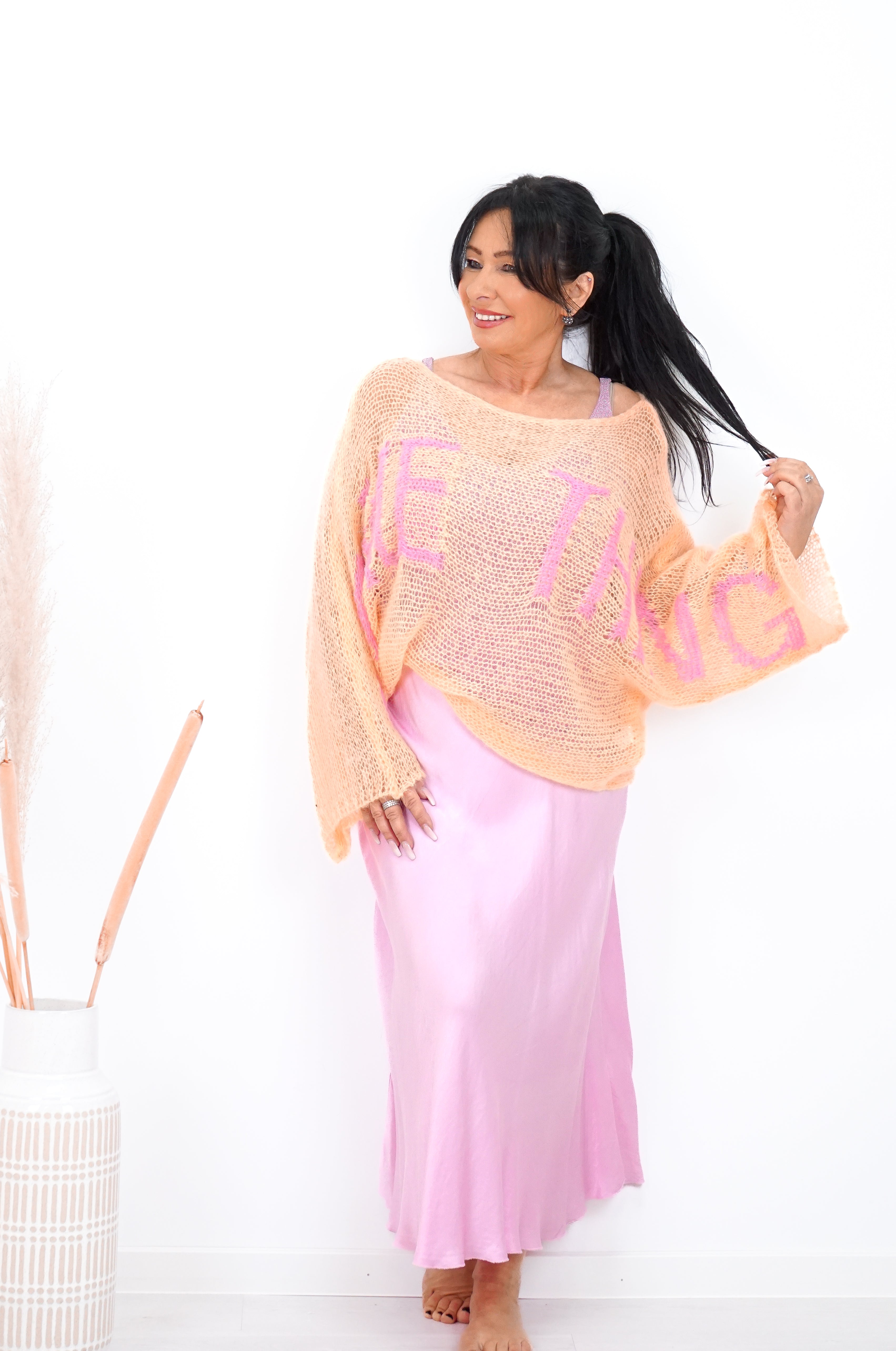 Satinrock, candy pink