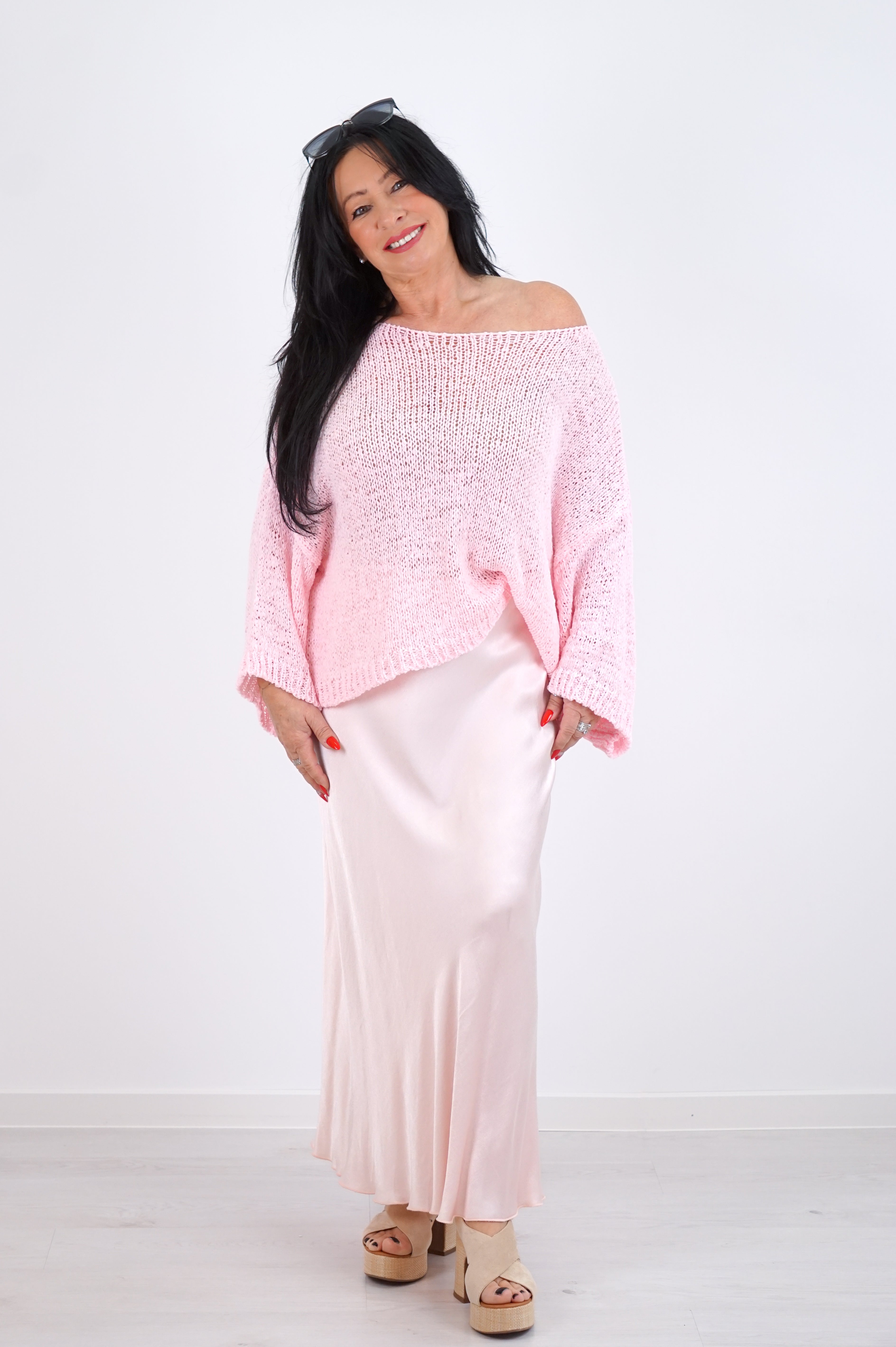 Satinrock, rosa