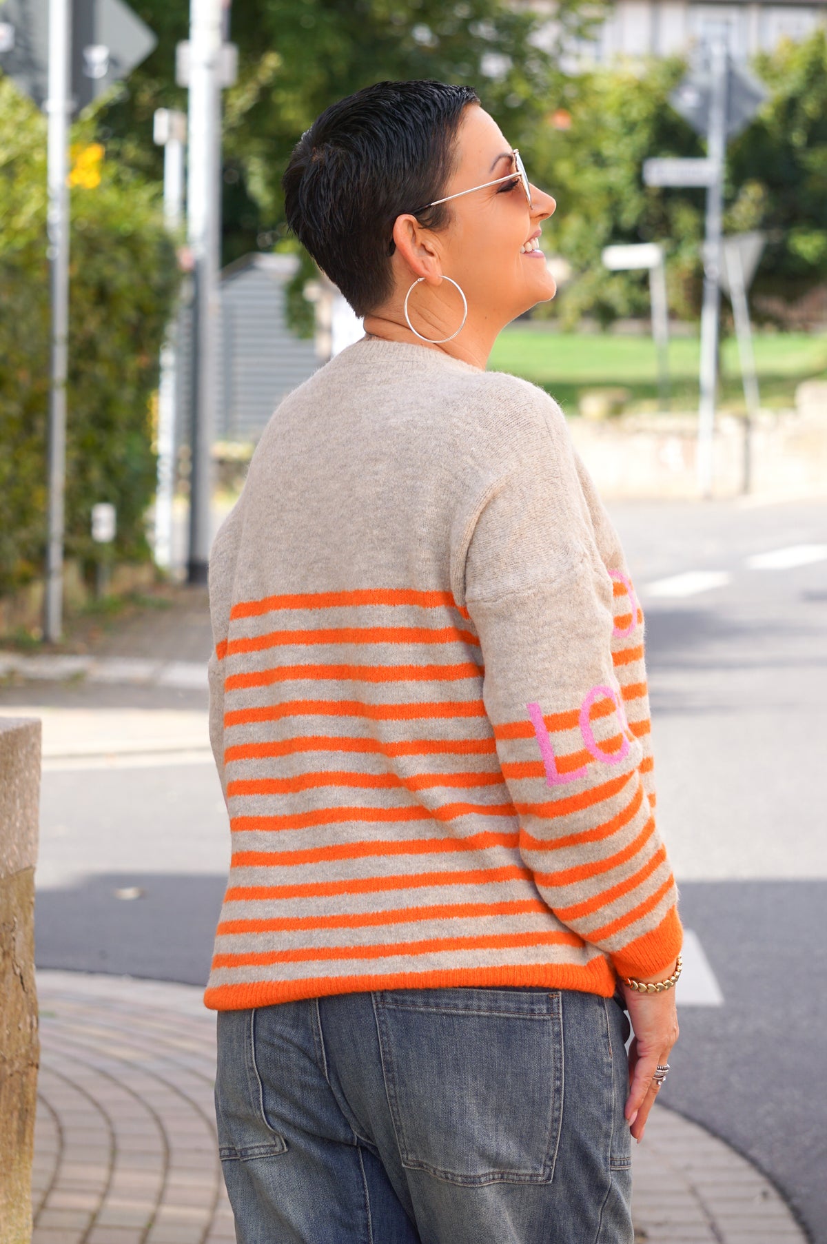 Strickpulli "LOVE&PEACE", beige