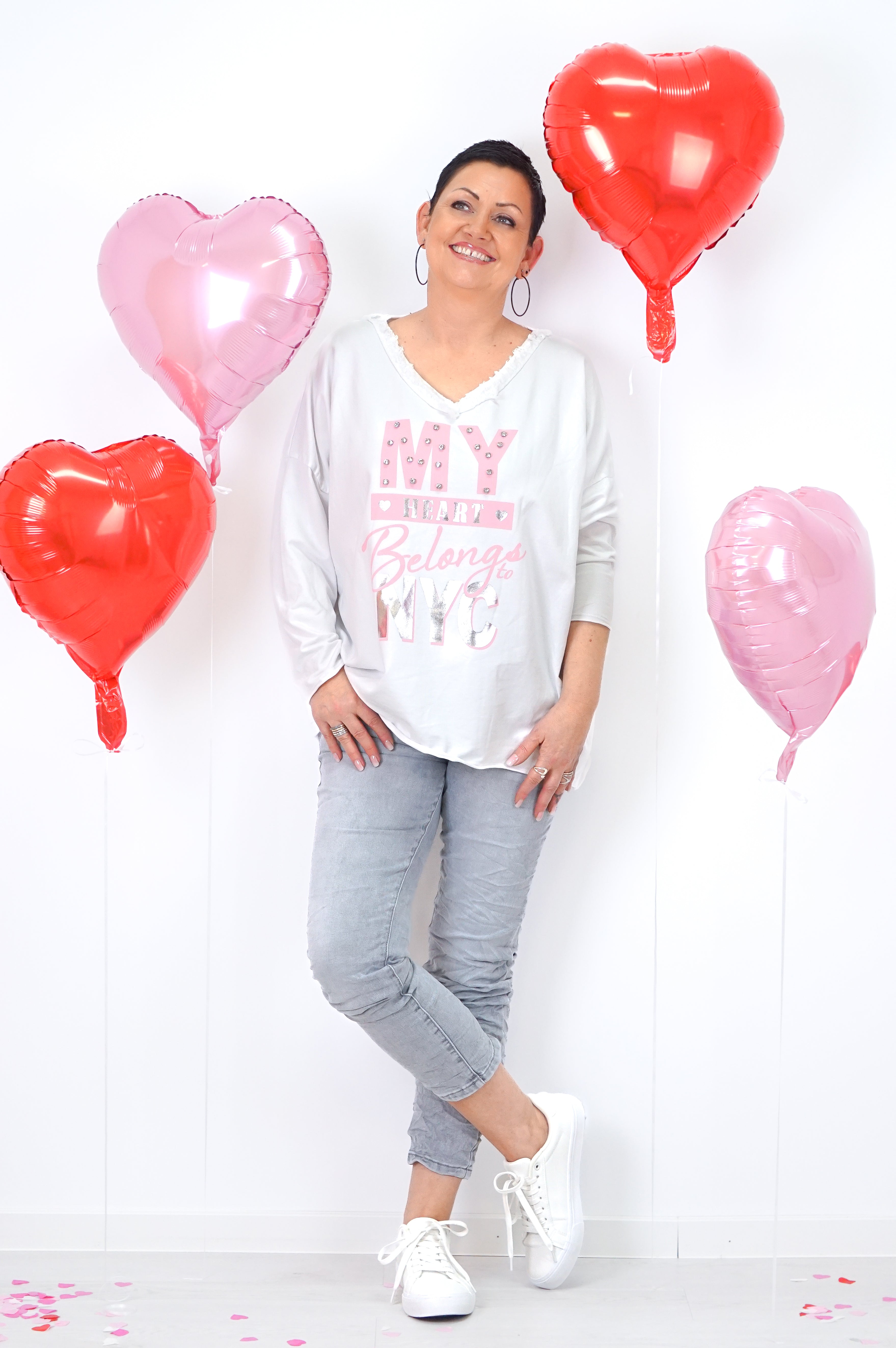 Jewelly Jeans in grau