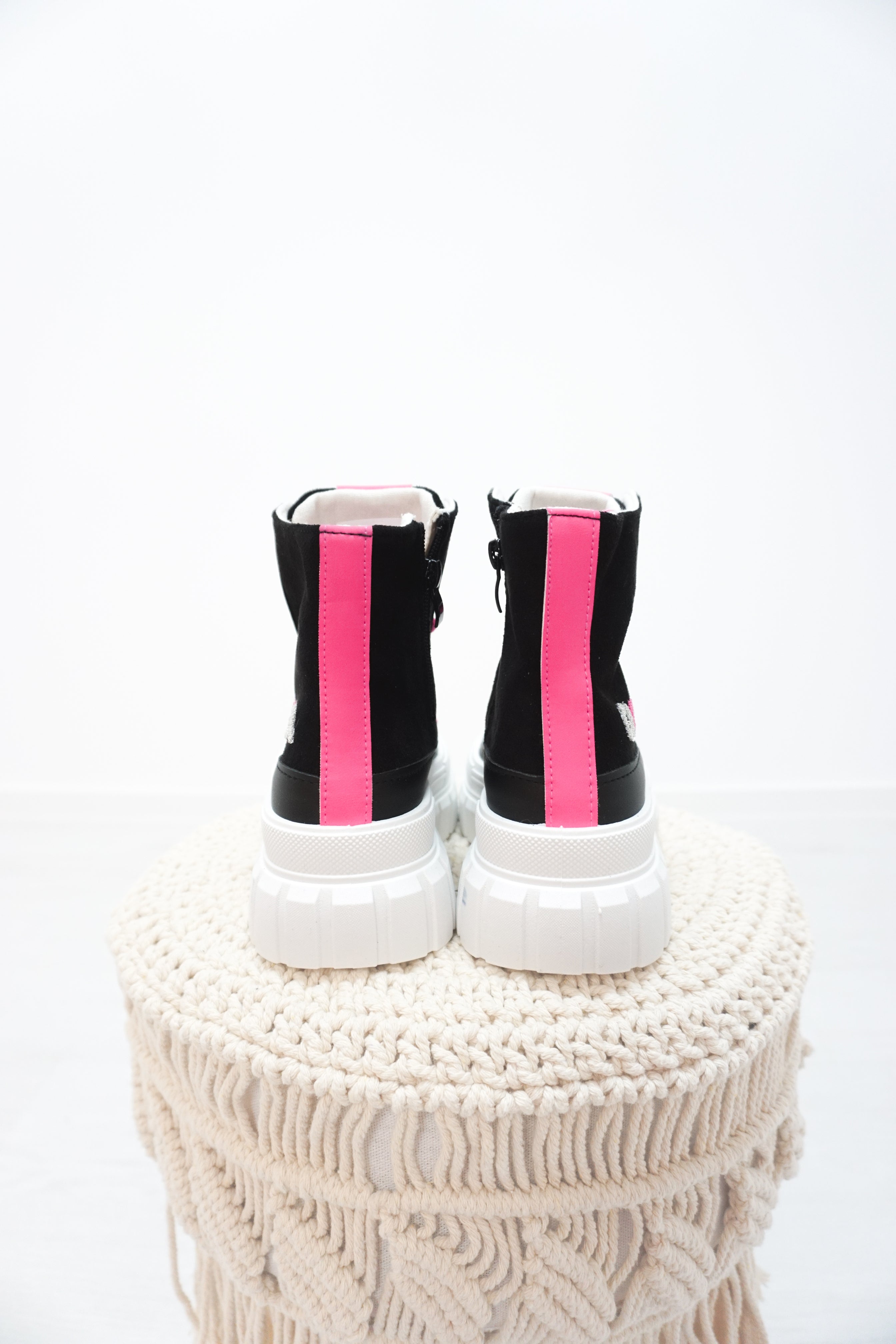 Sneaker "Cava" schwarz/pink