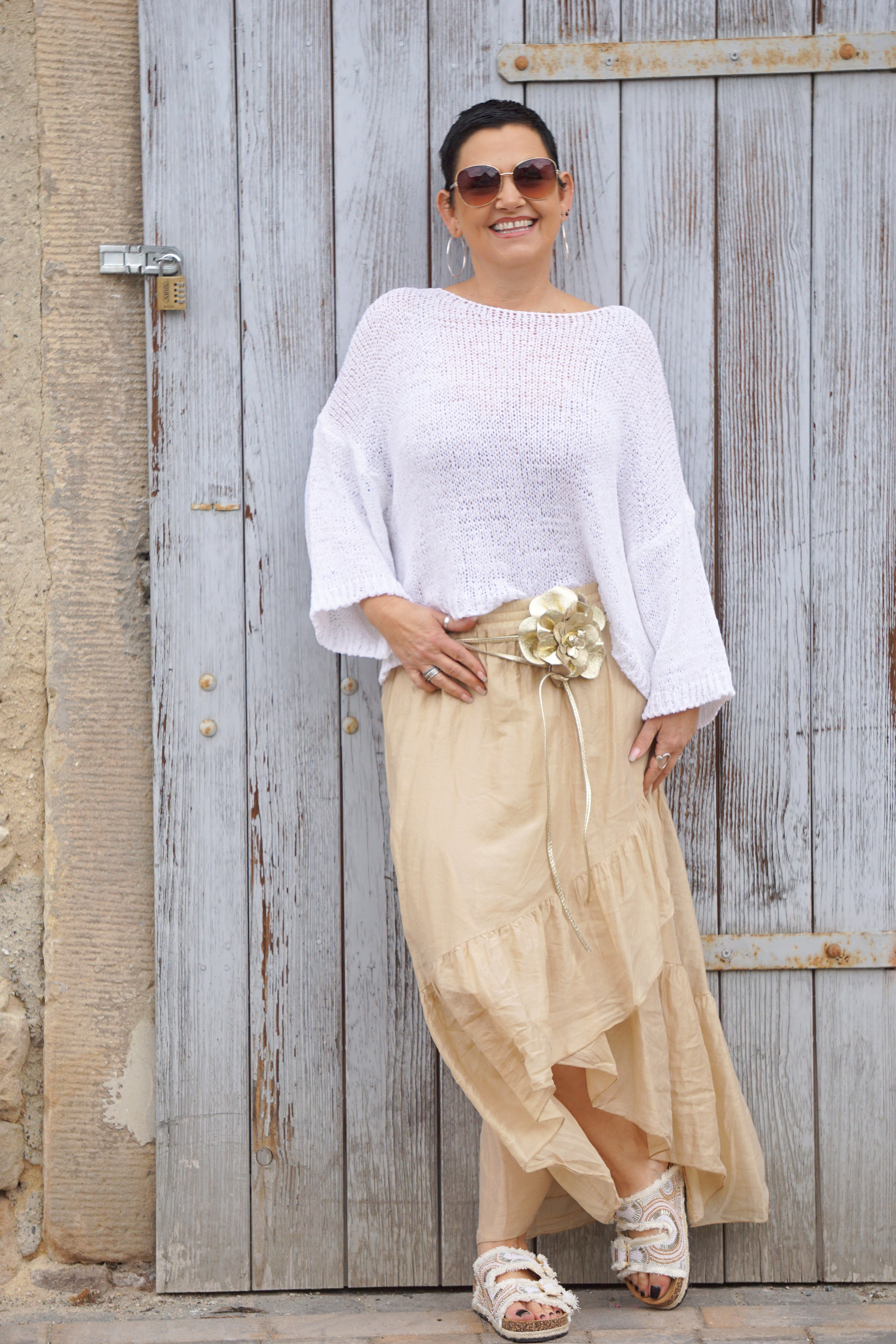 Bindegürtel"Flower", gold