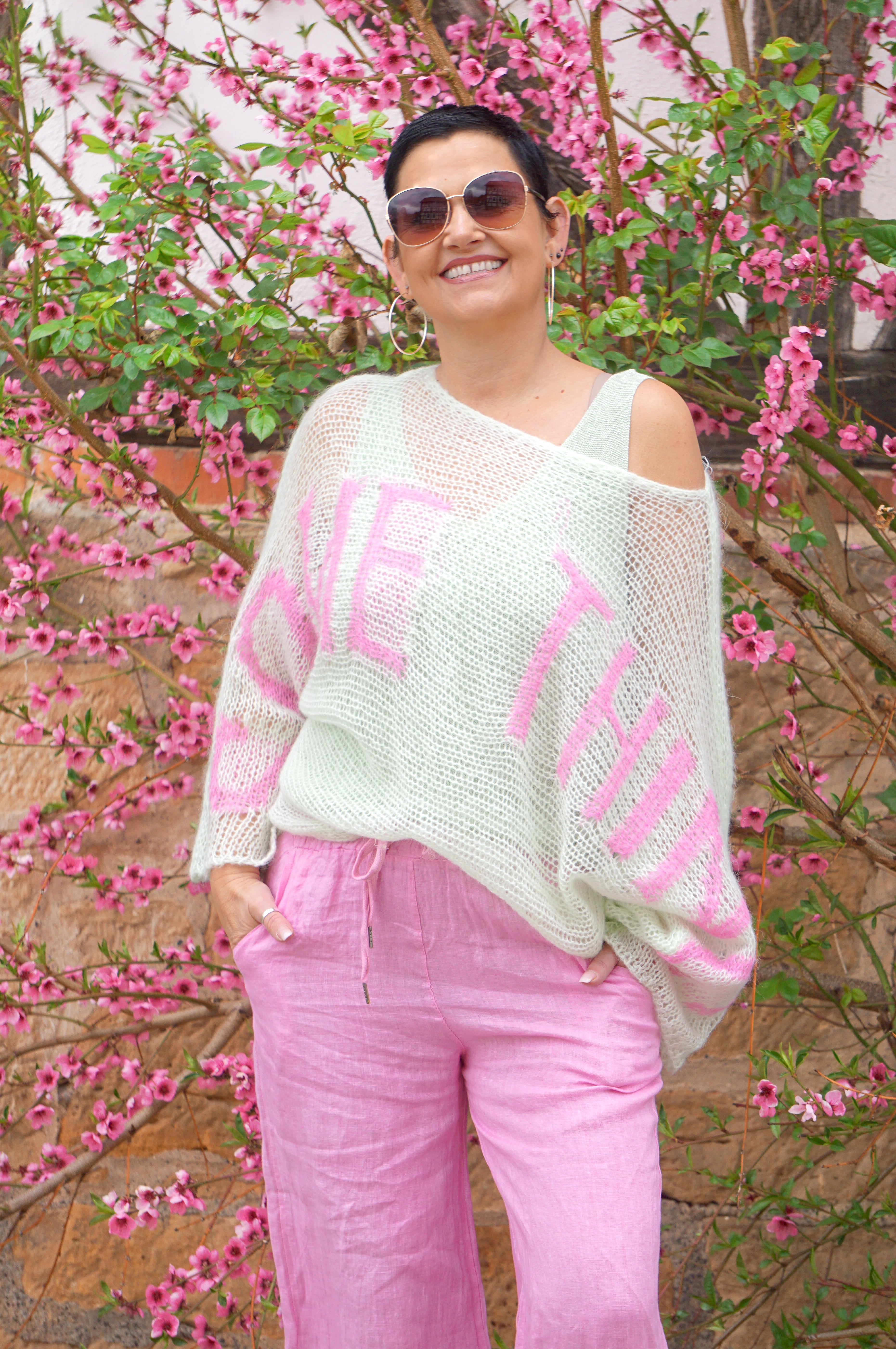 Leichter Strickpulli "Something", pastellgrün