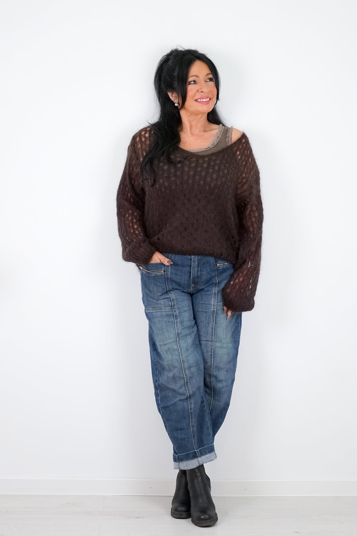 Sexy Woman Barrel Jeans