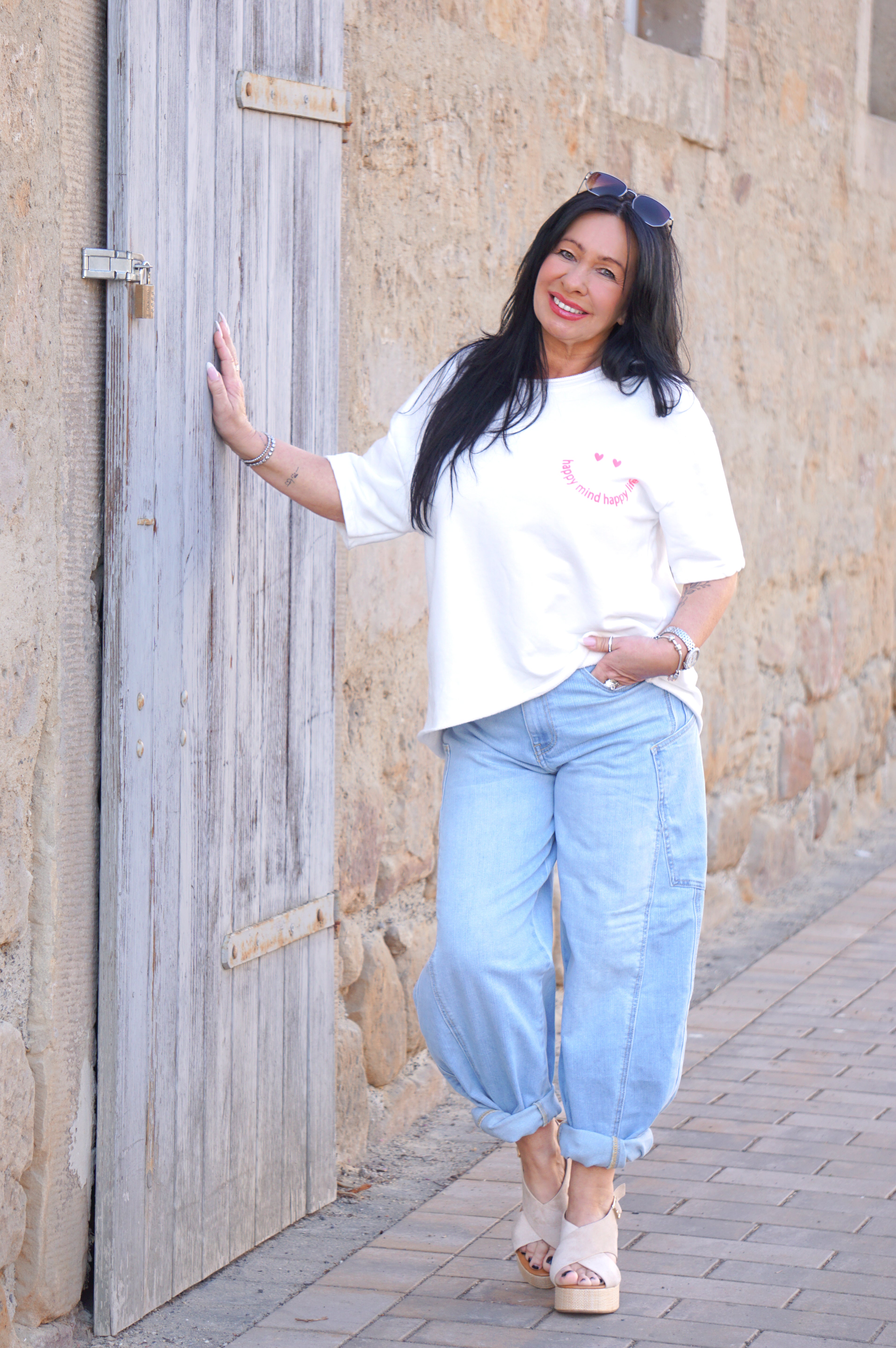 Sexy Woman Barrel Jeans