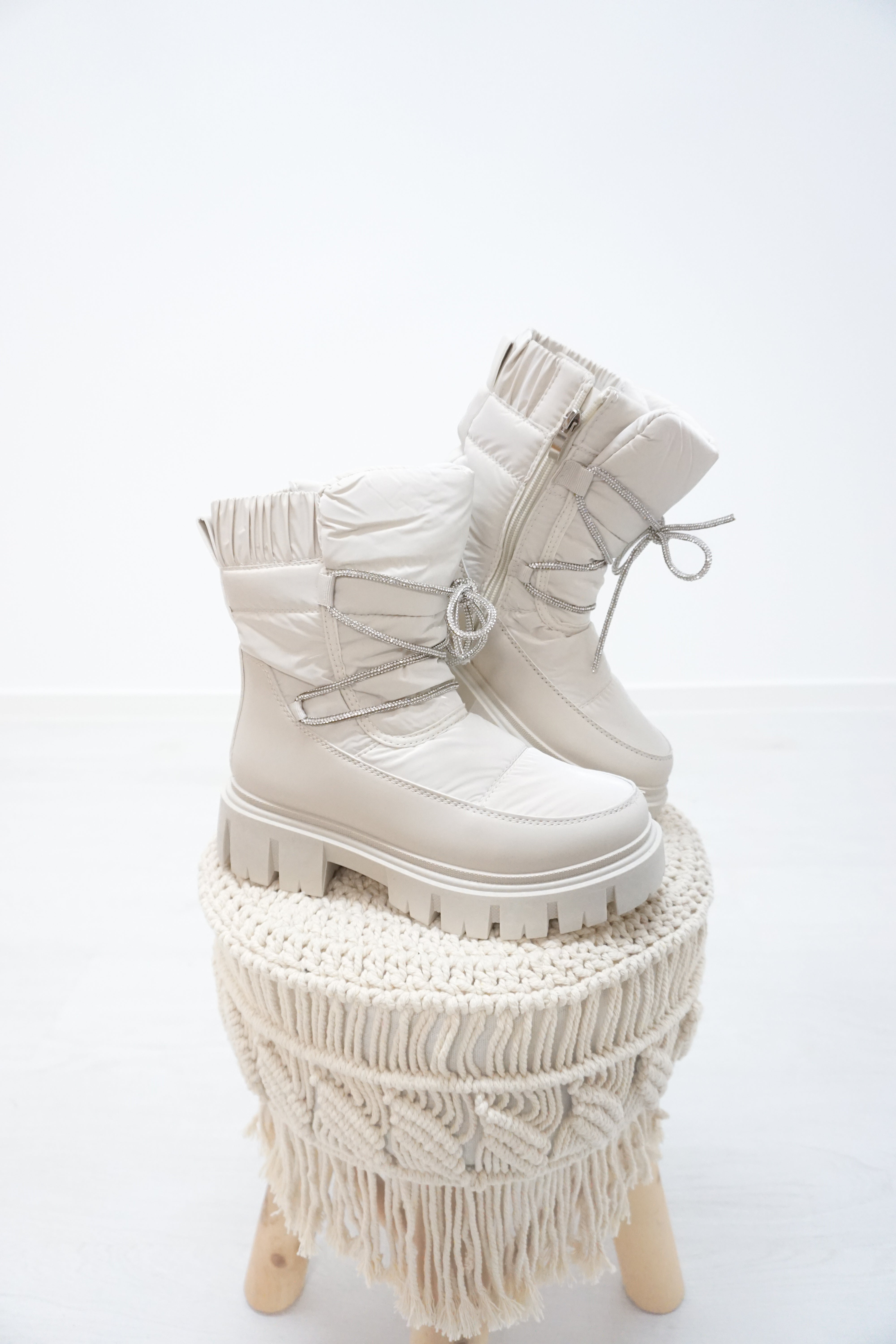 Boots "sparkle" beige