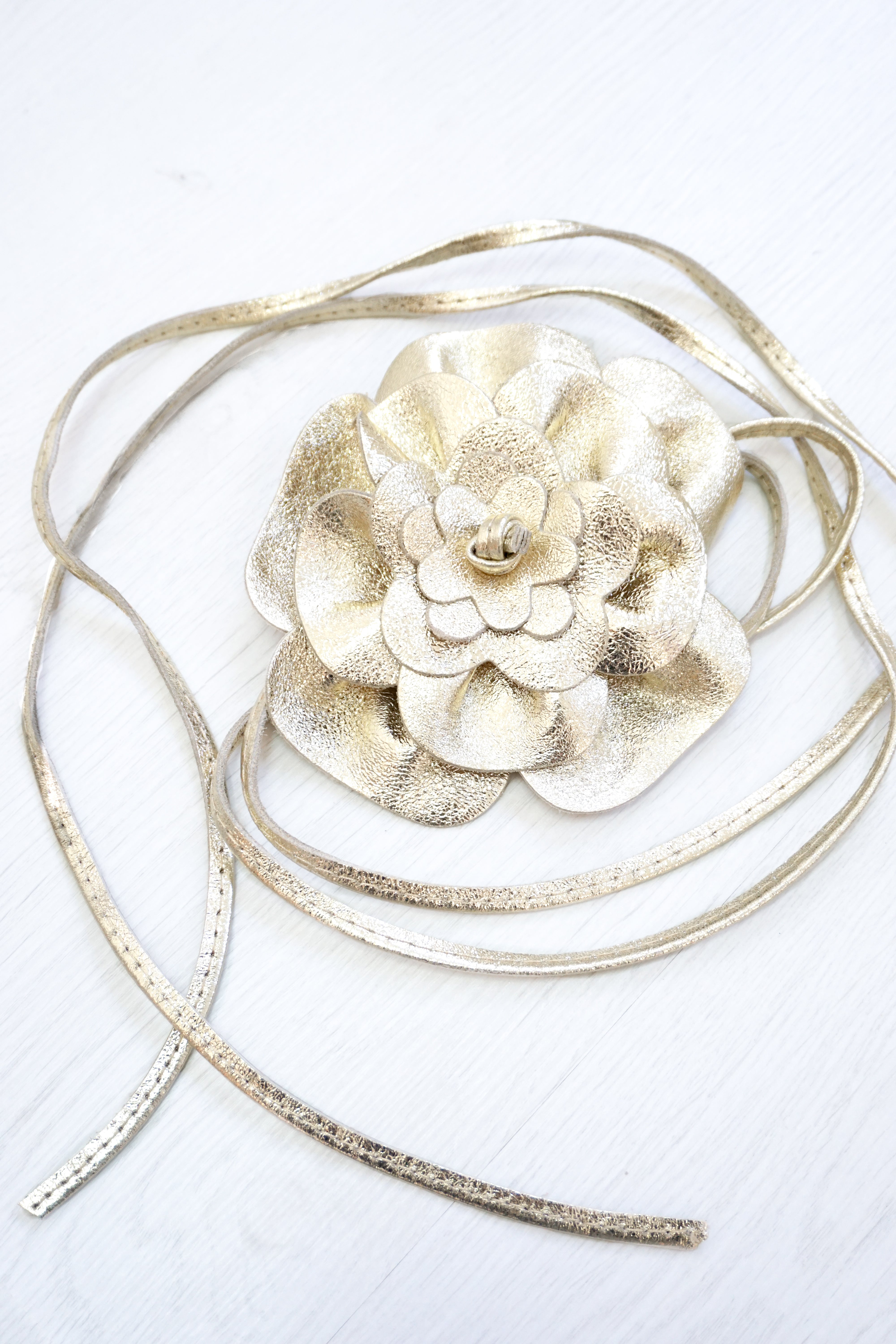 Bindegürtel"Flower", gold