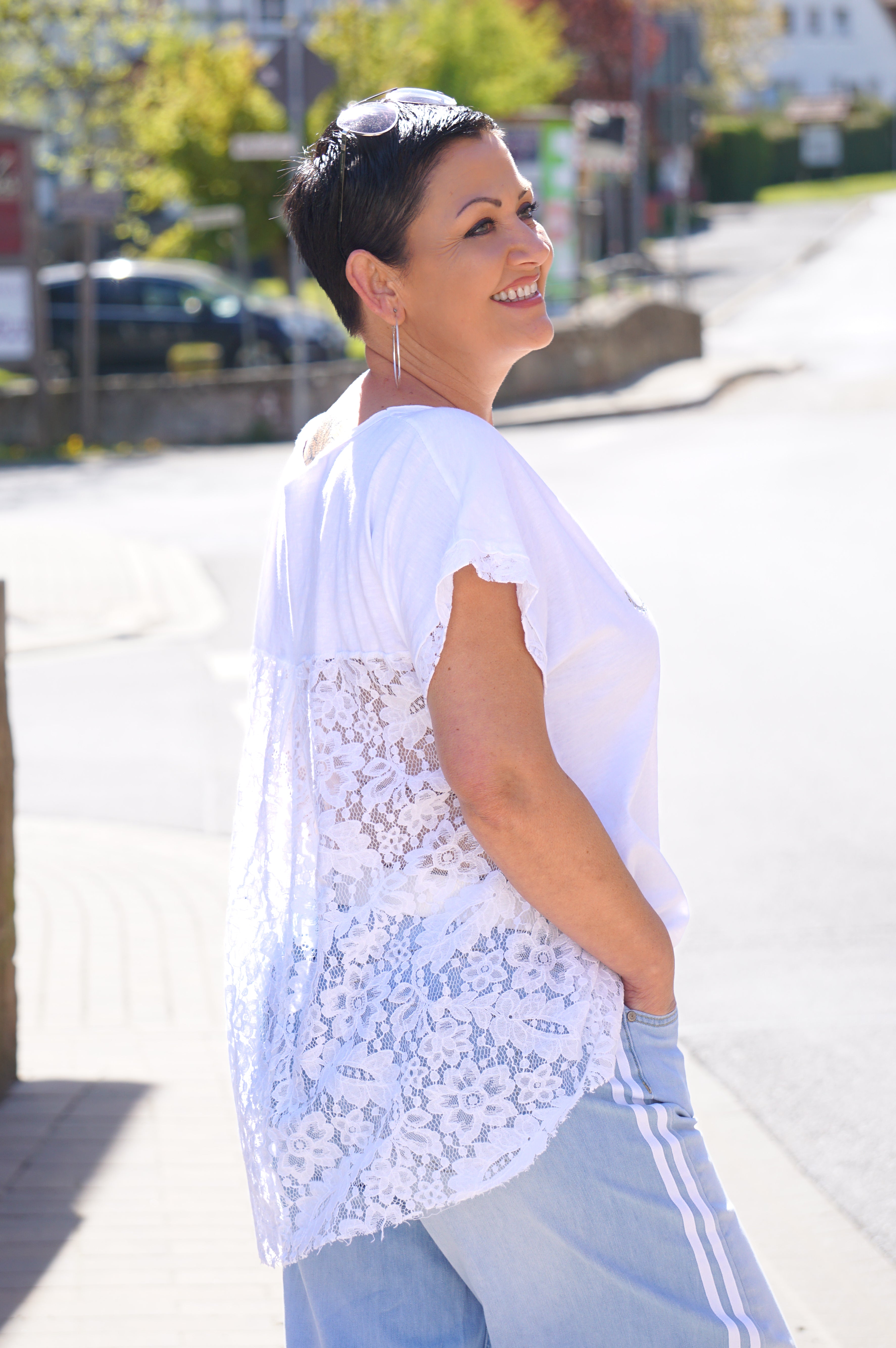 T-Shirt "Sweet Girls", weiß
