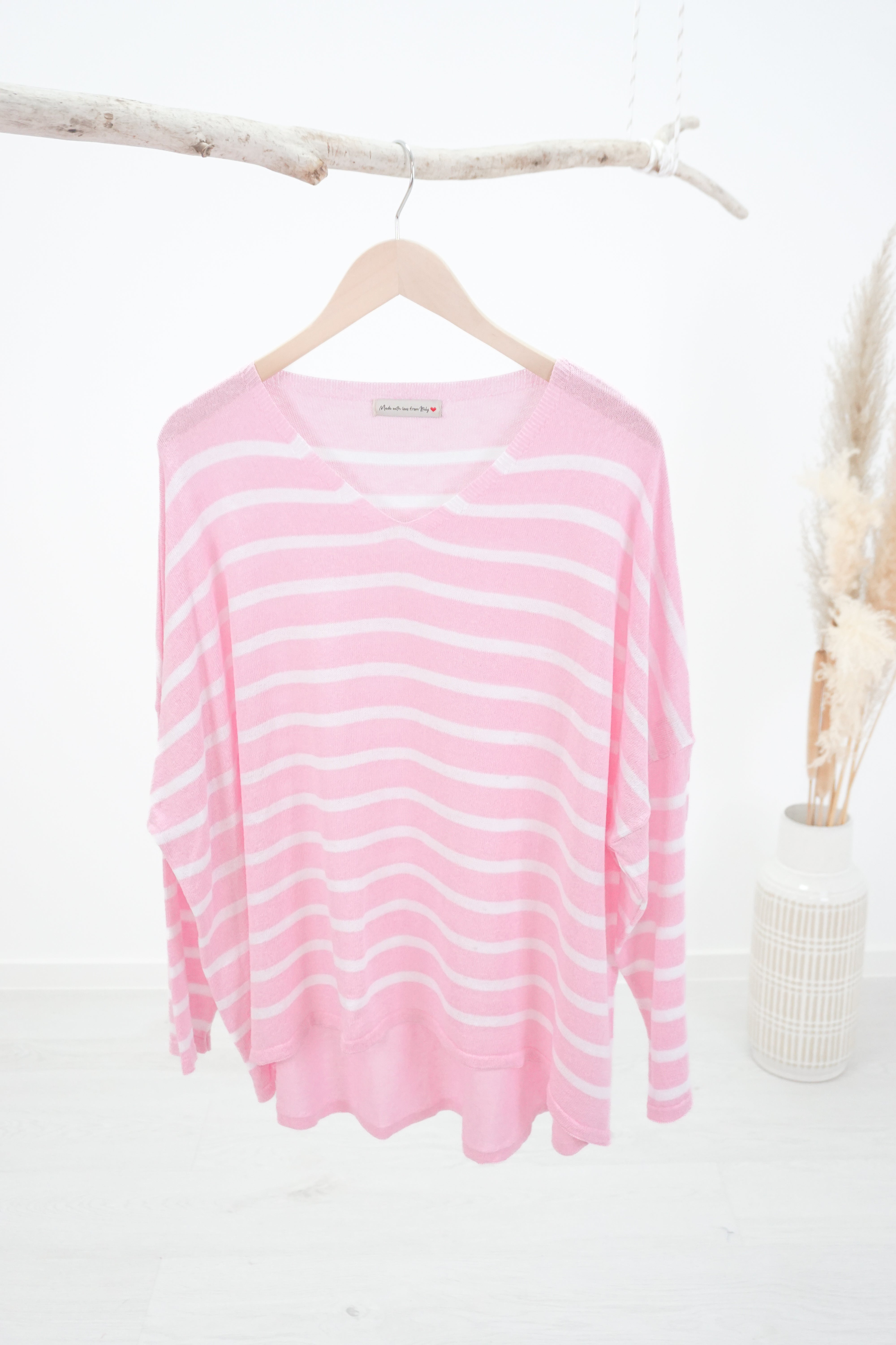 Gestreifter Feinstrickpulli