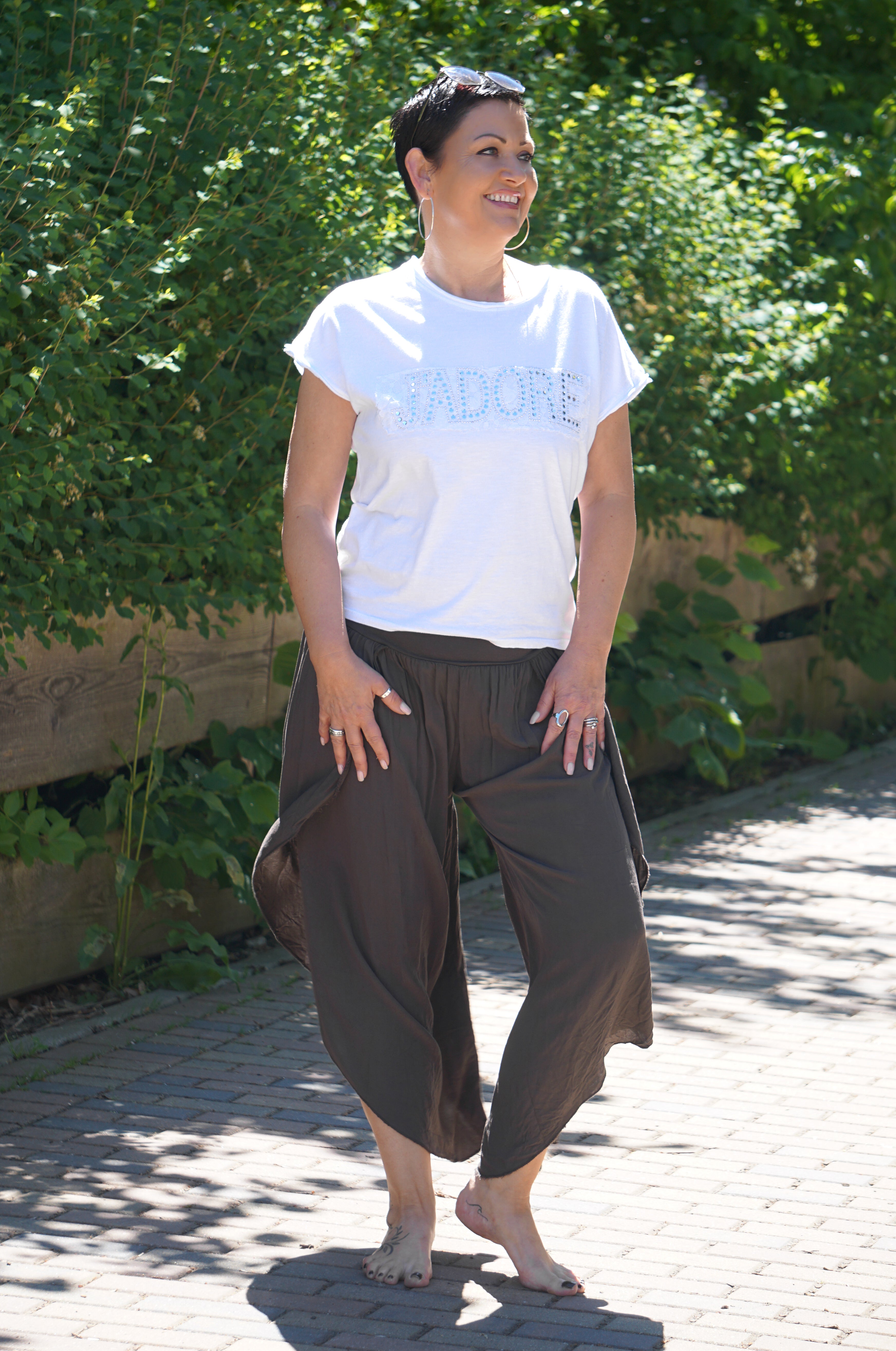 T-Shirt "JADORE", weiß