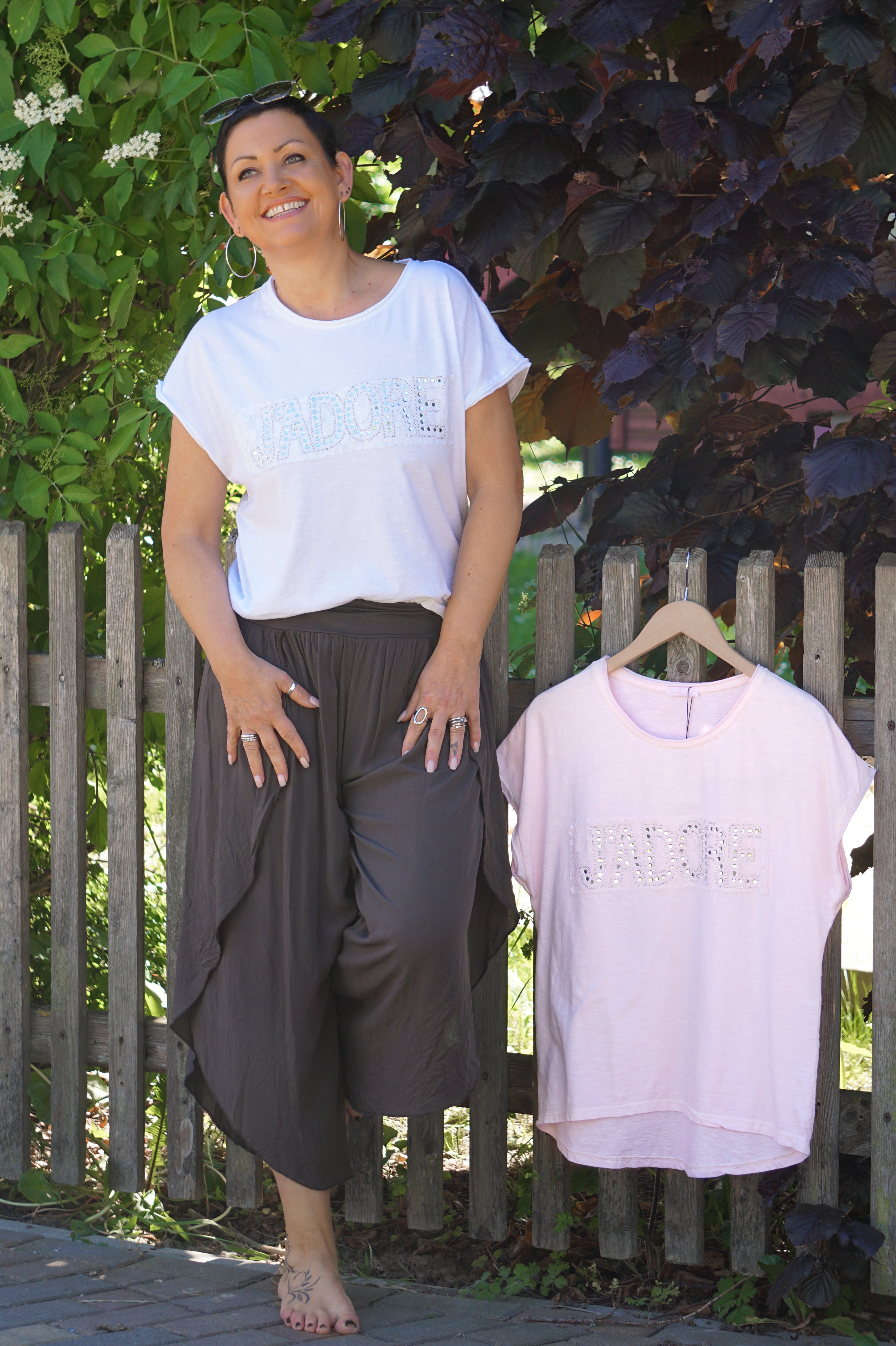 T-Shirt "JADORE", weiß