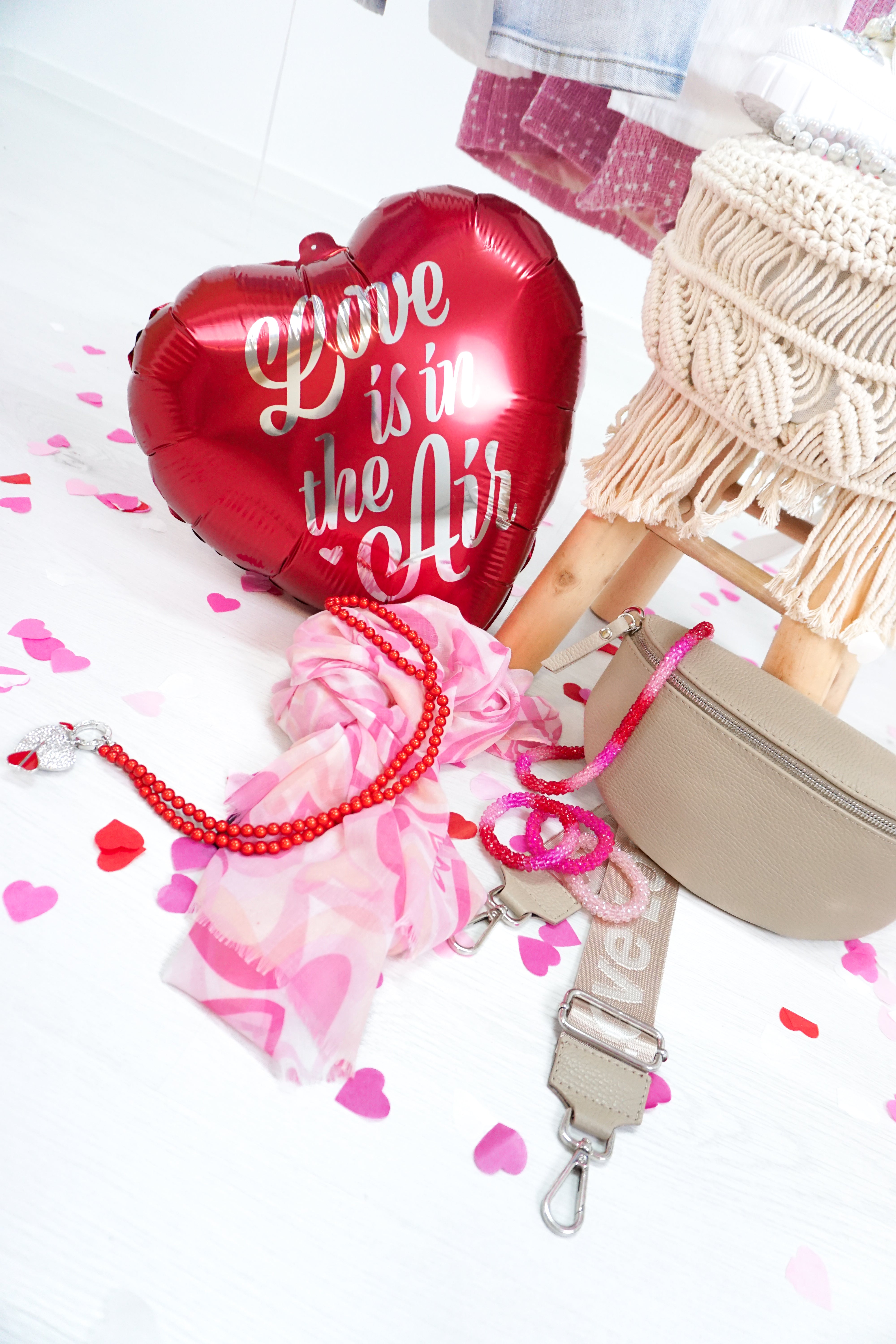 Taschengurt "LOVE", beige