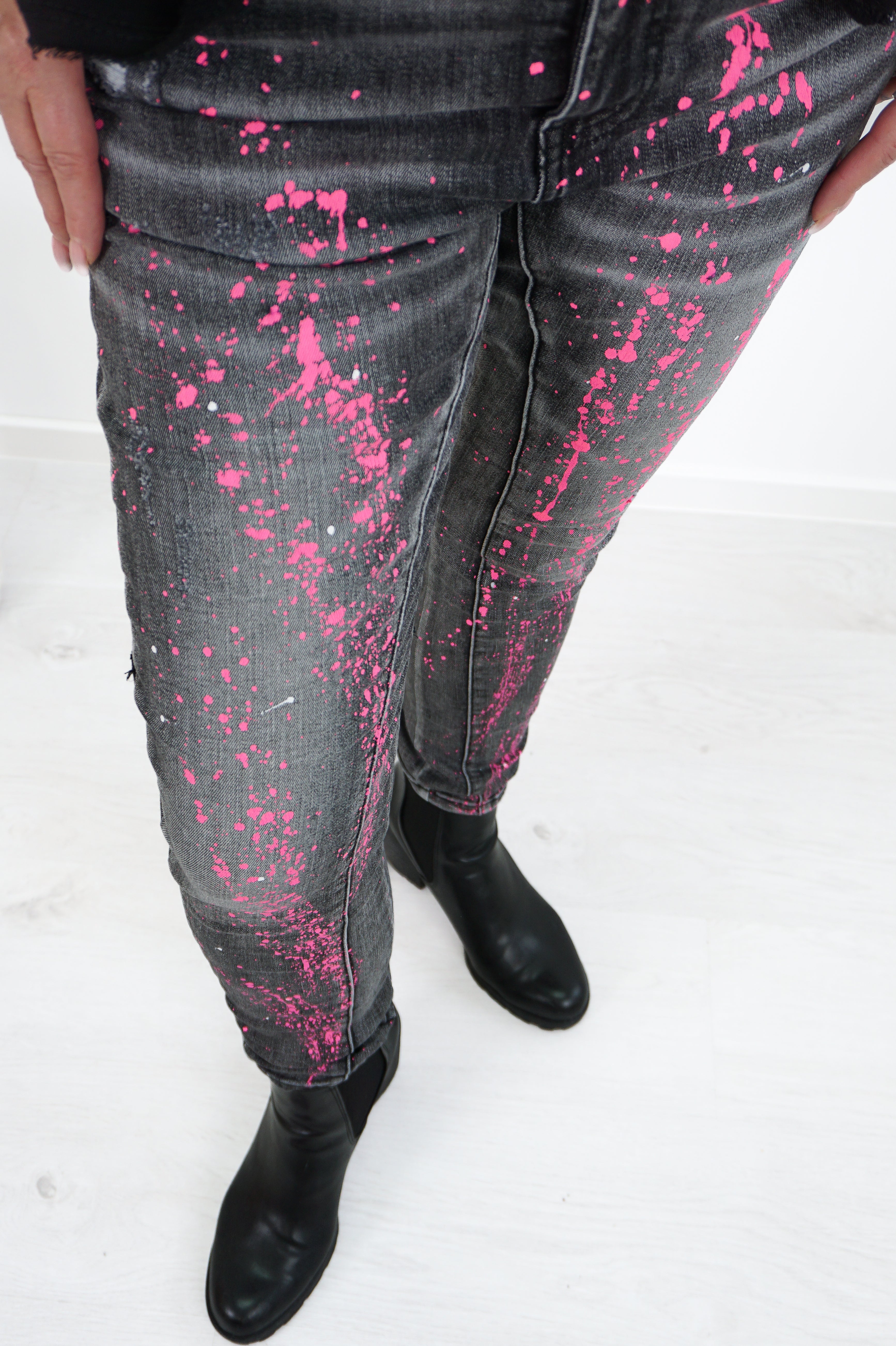 Sexy Woman Jeans „pink splash“