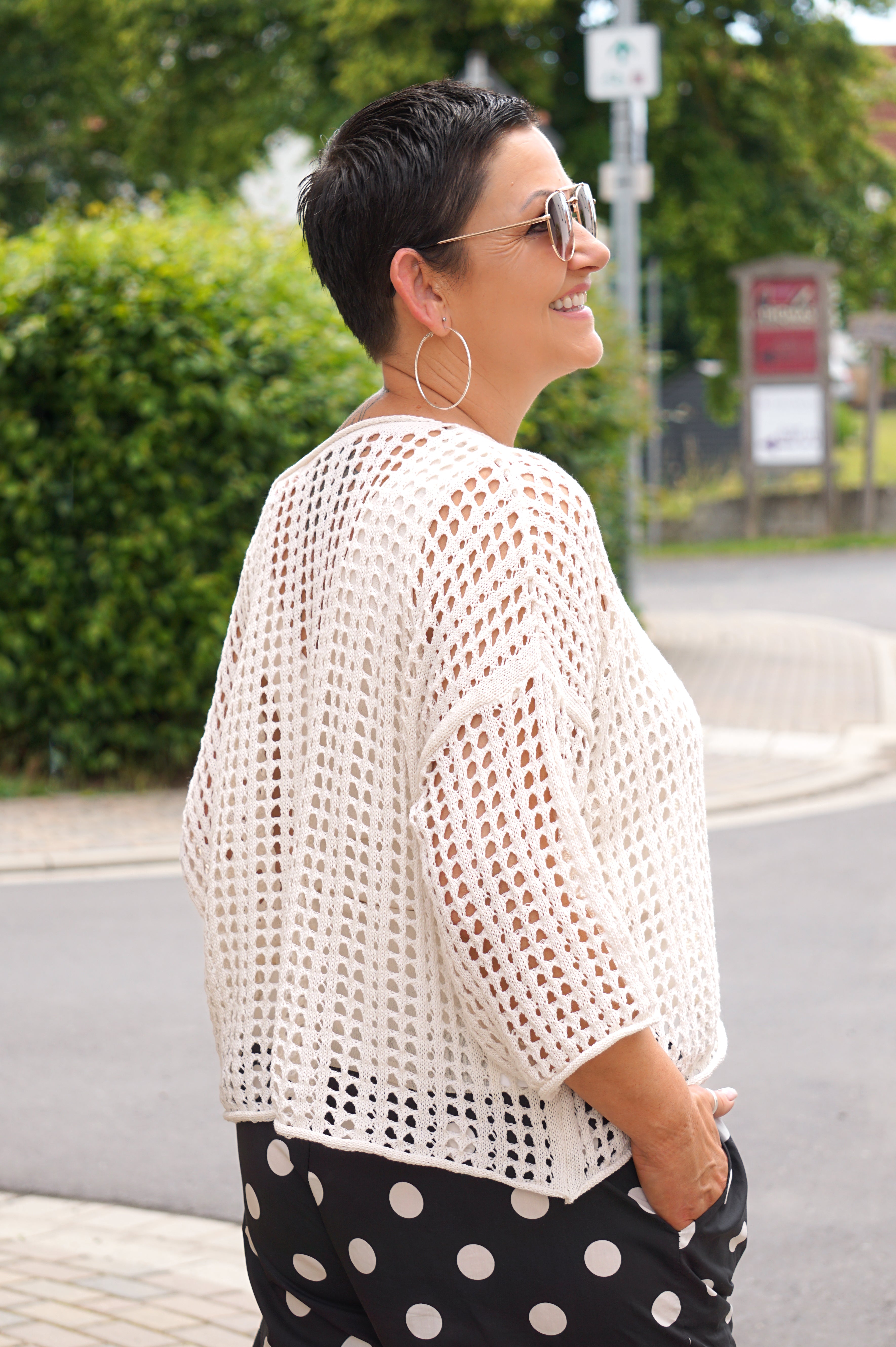 Häkelshirt „classic“, creme