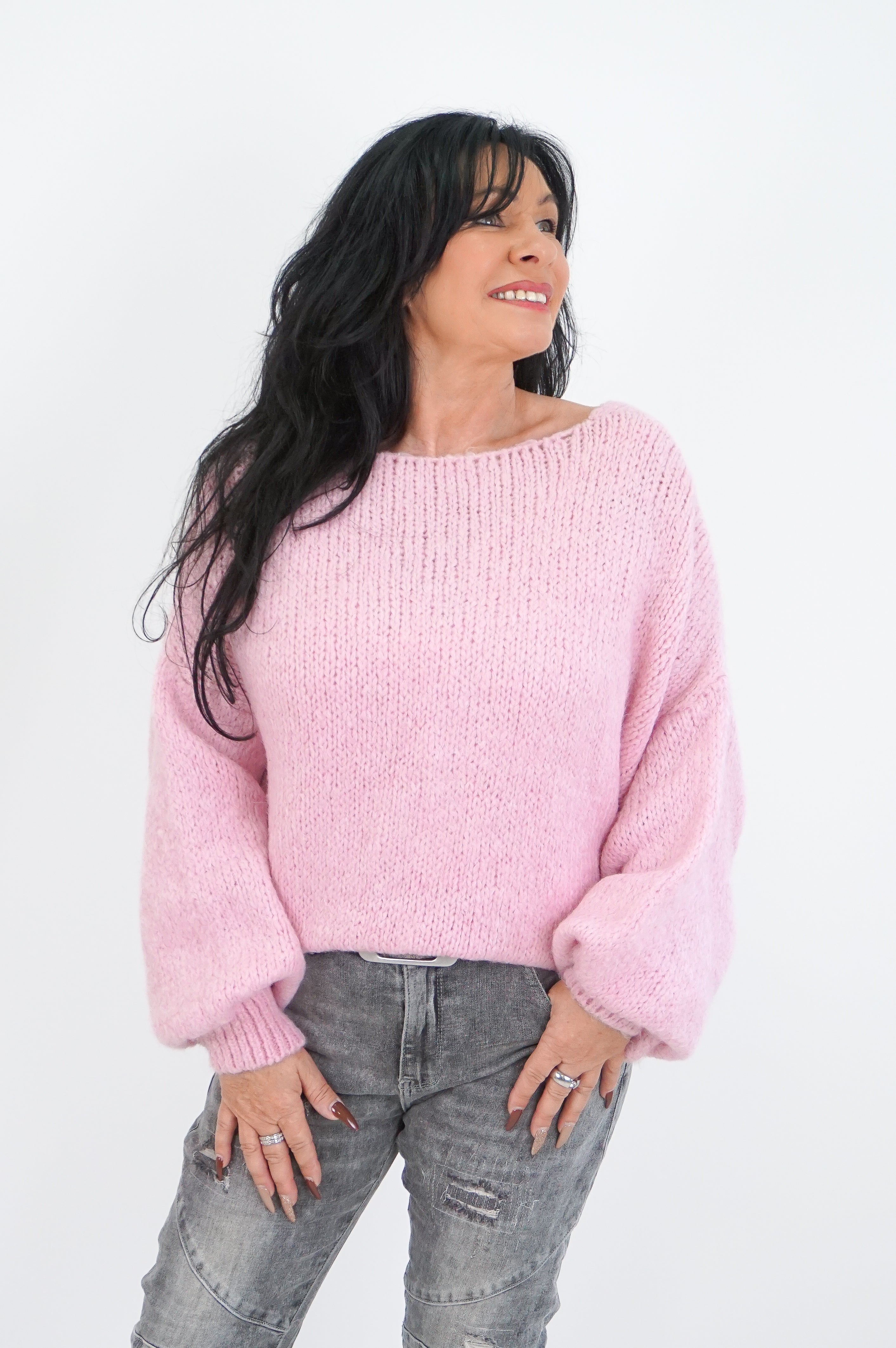 Strickpulli „twist“, rosa