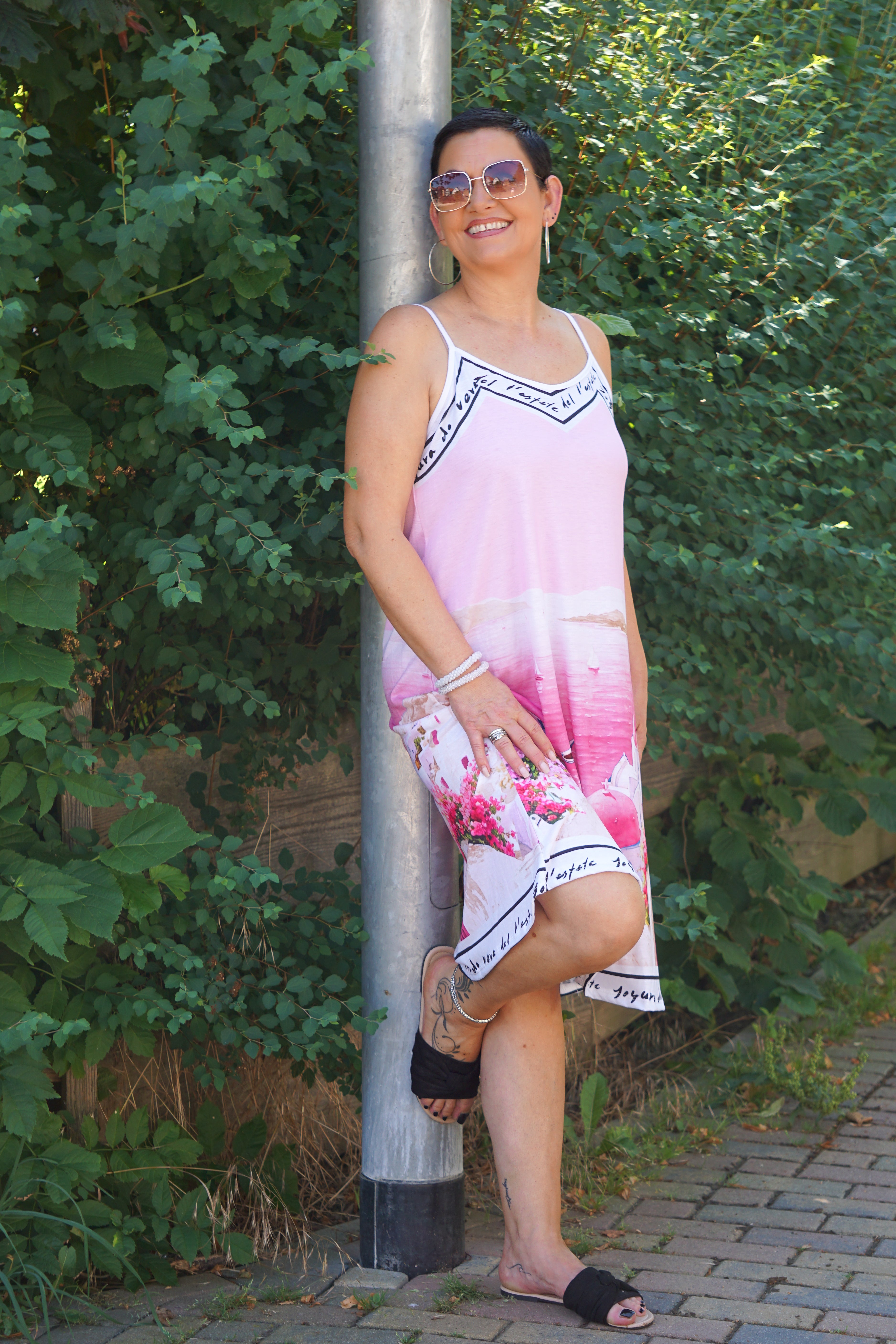 Midi Kleid „vacation“, rosa