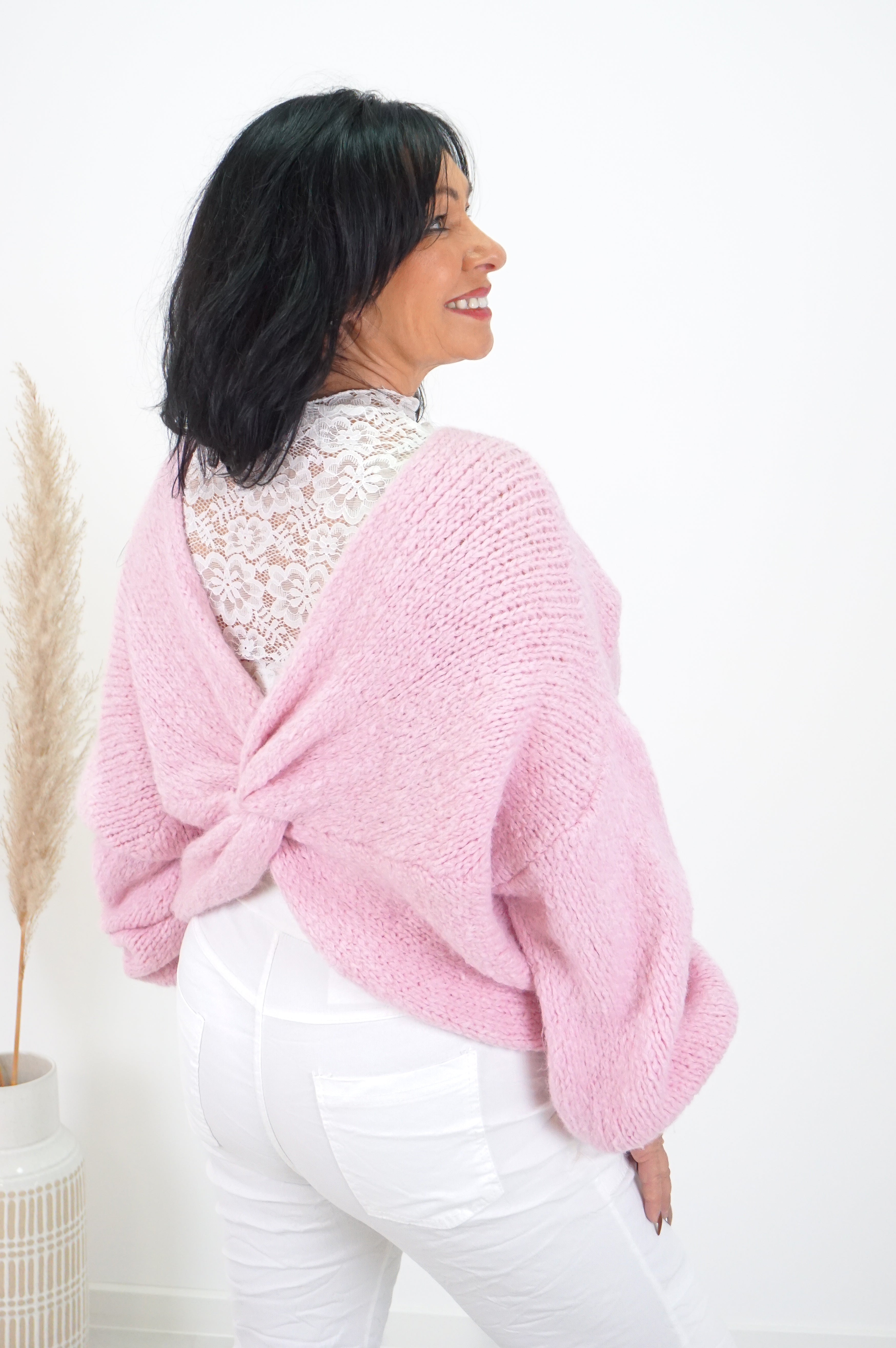 Strickpulli „twist“, rosa