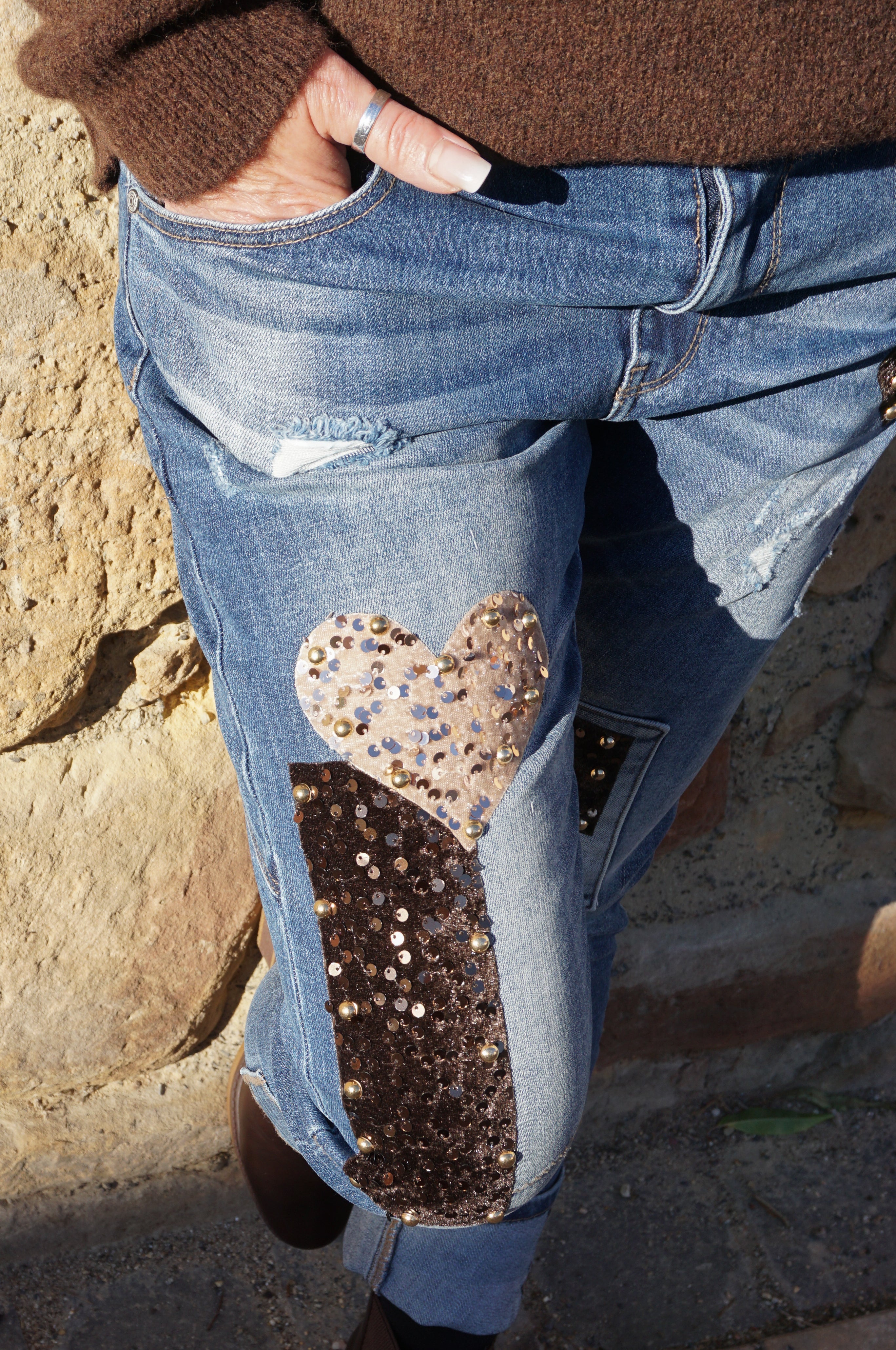 Sexy Woman Jeans "autumn Love", blau