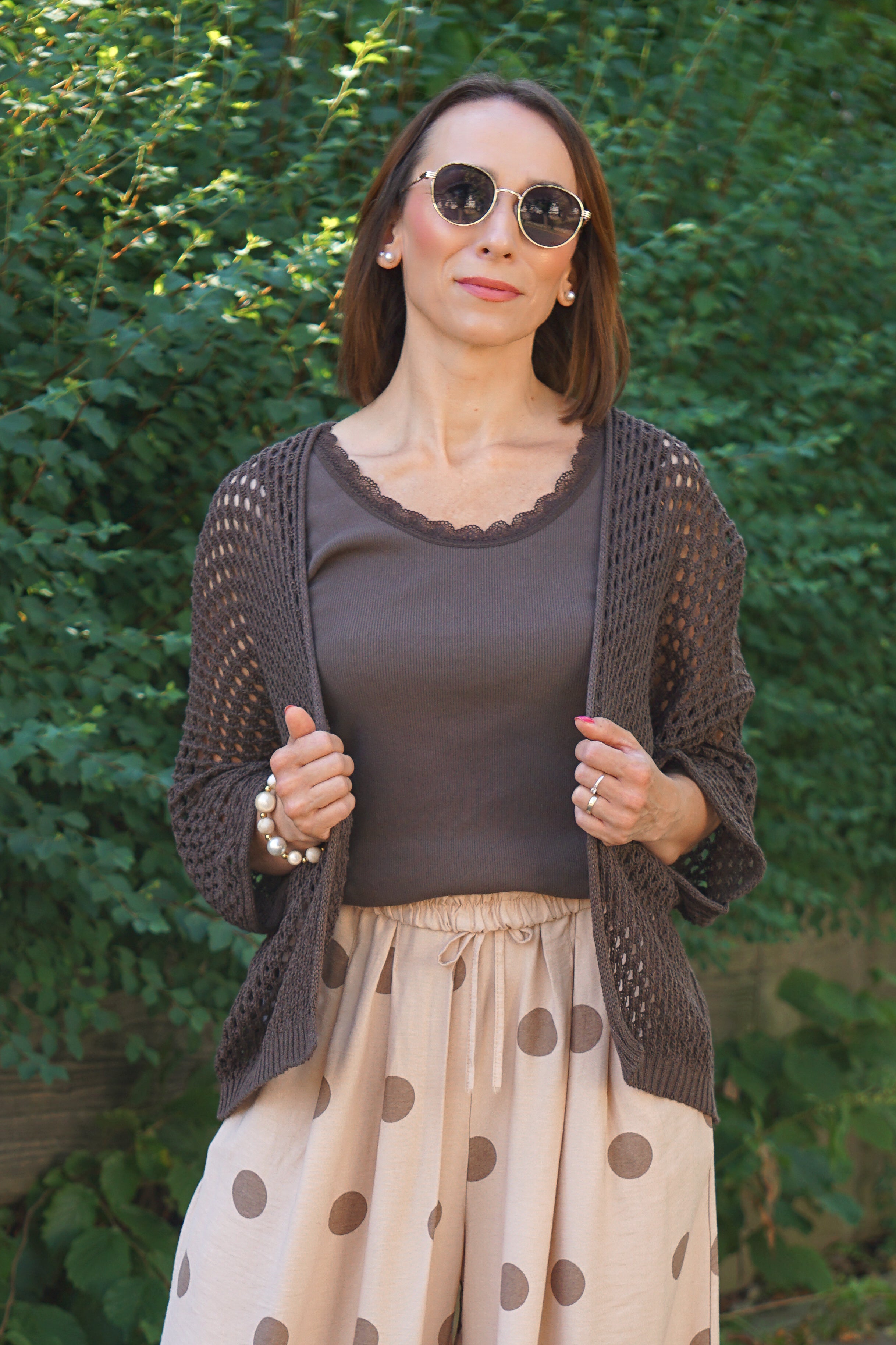 Häkeljacke „classic“, schokobraun