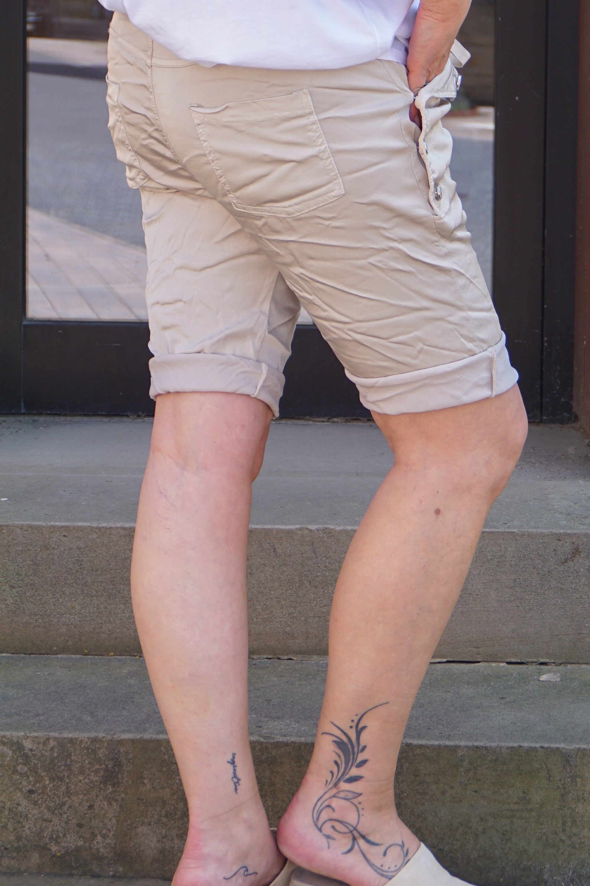 Kurze Jogpant "glamour", beige