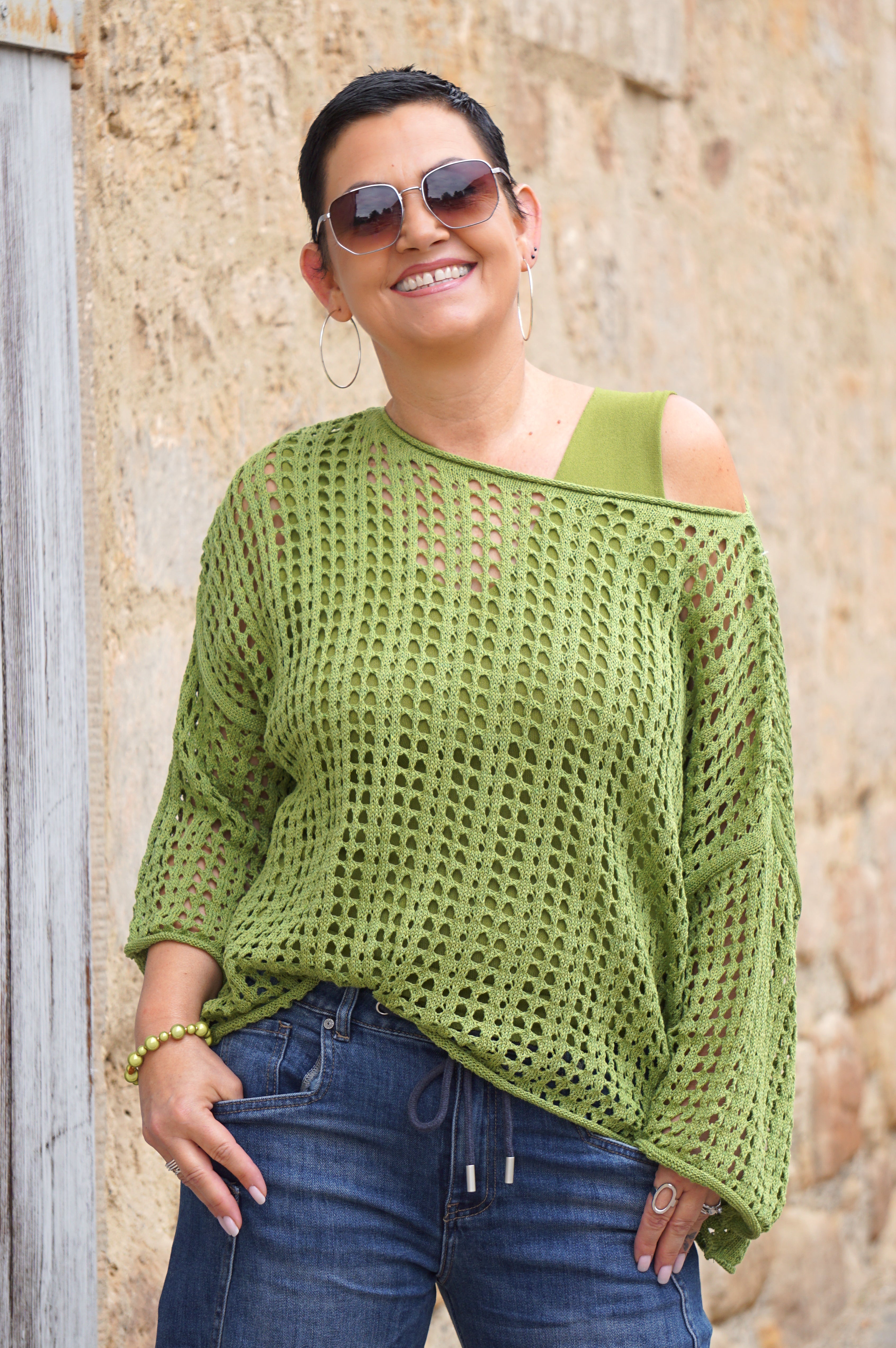 Häkelshirt „classic“, grün