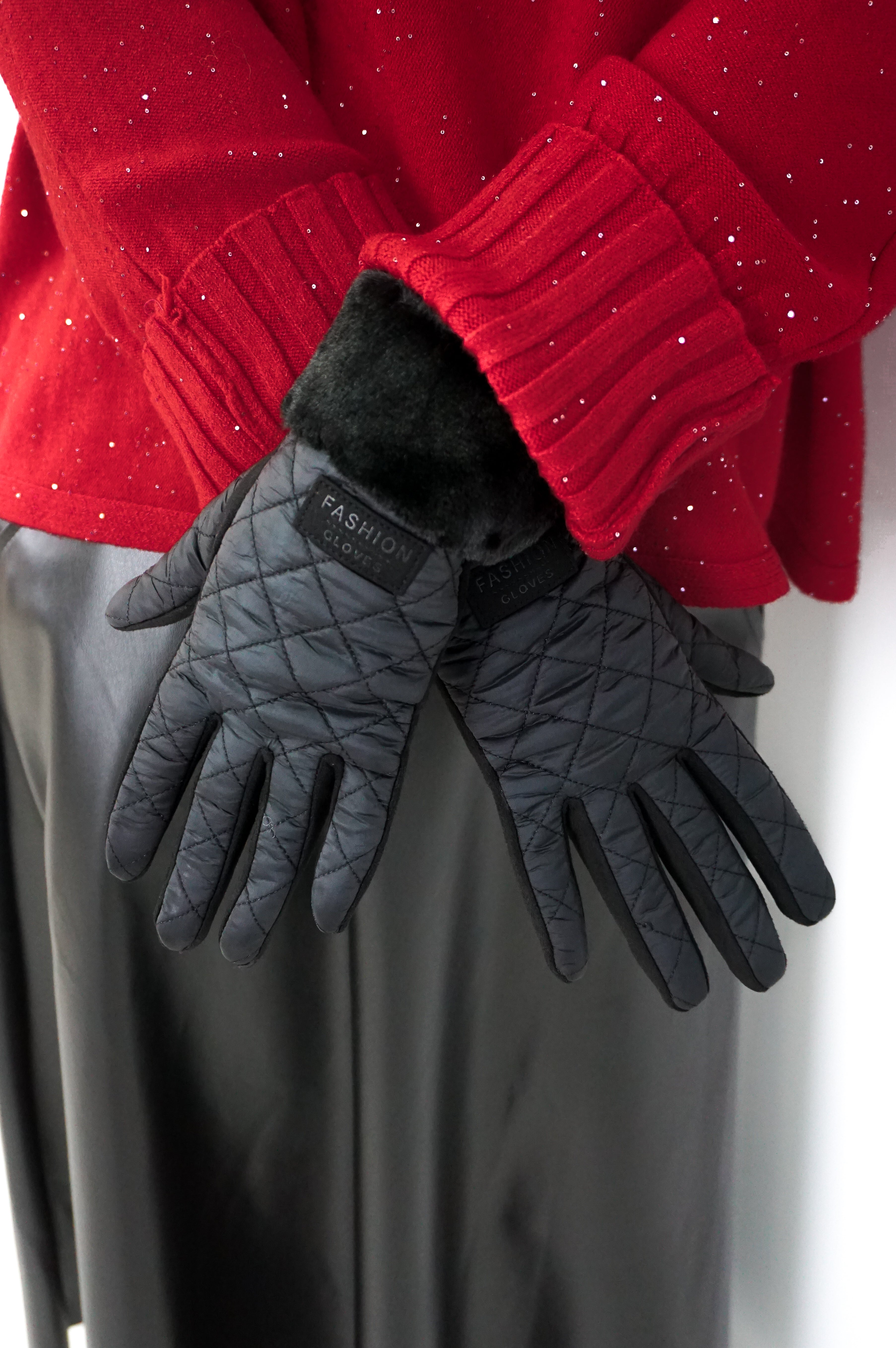 Fingerhandschuhe „Fashion“, schwarz