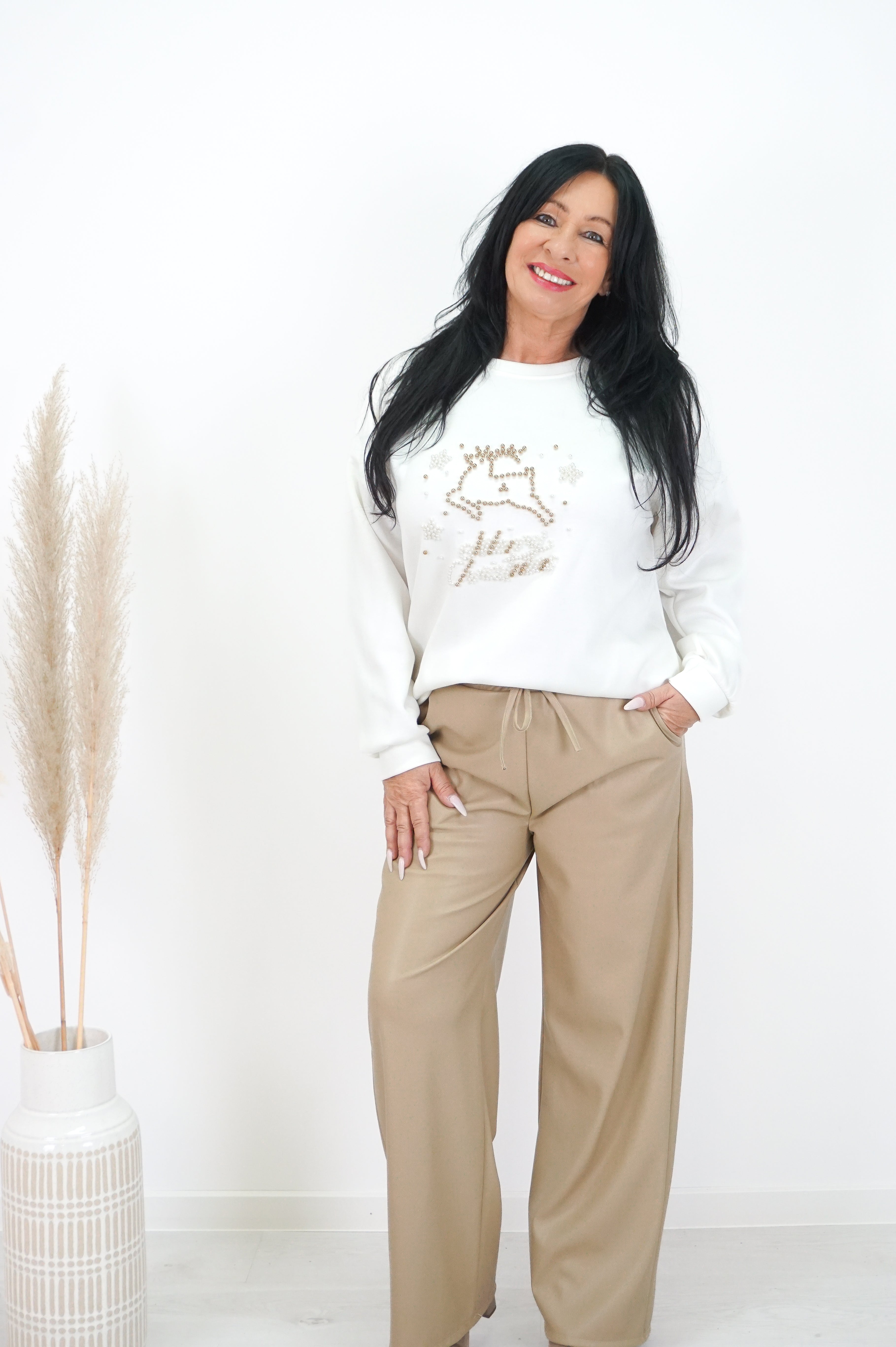 Sweatshirt "Merry Christmas", Off white