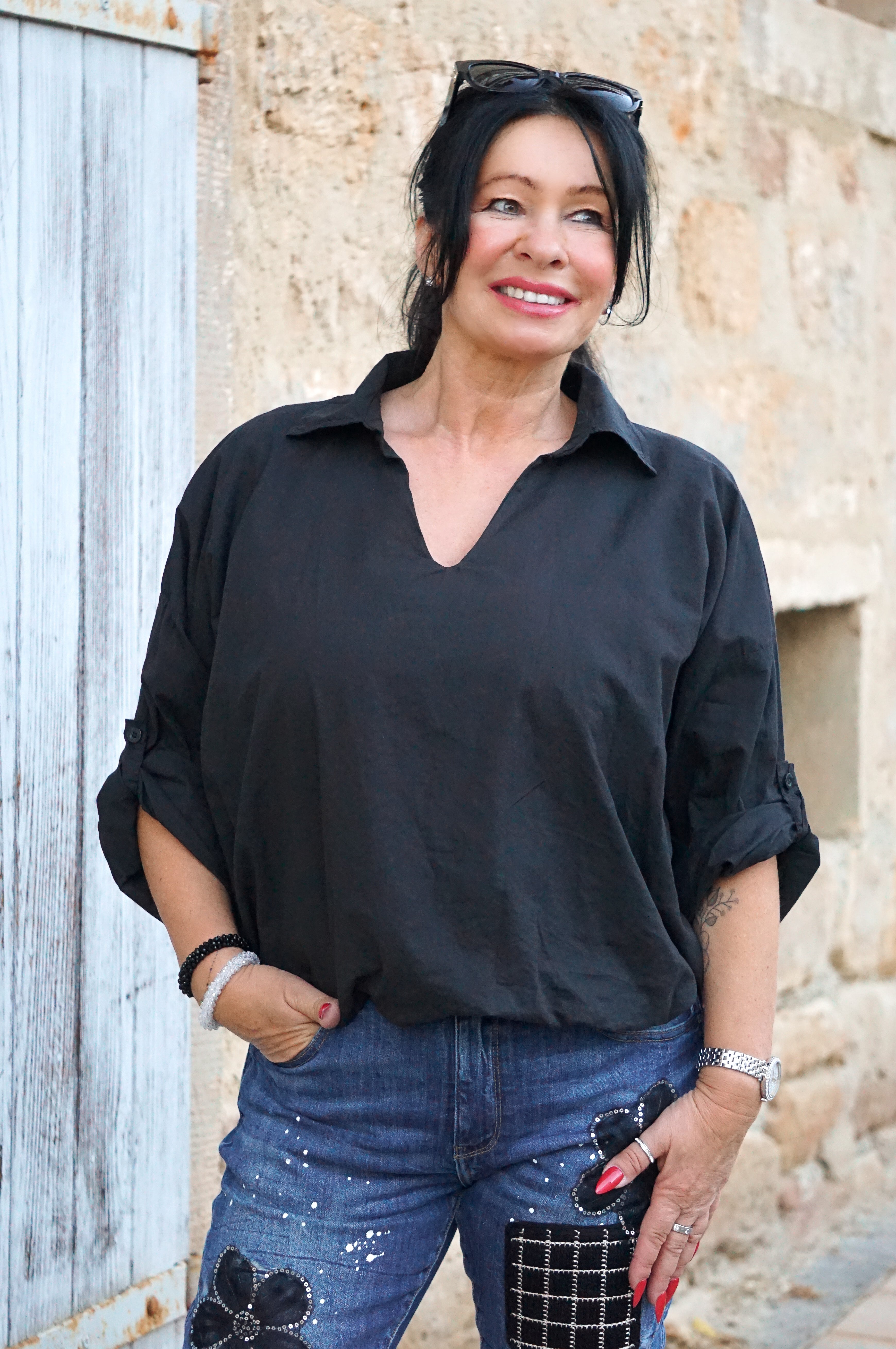 Ballonbluse „classic“, schwarz