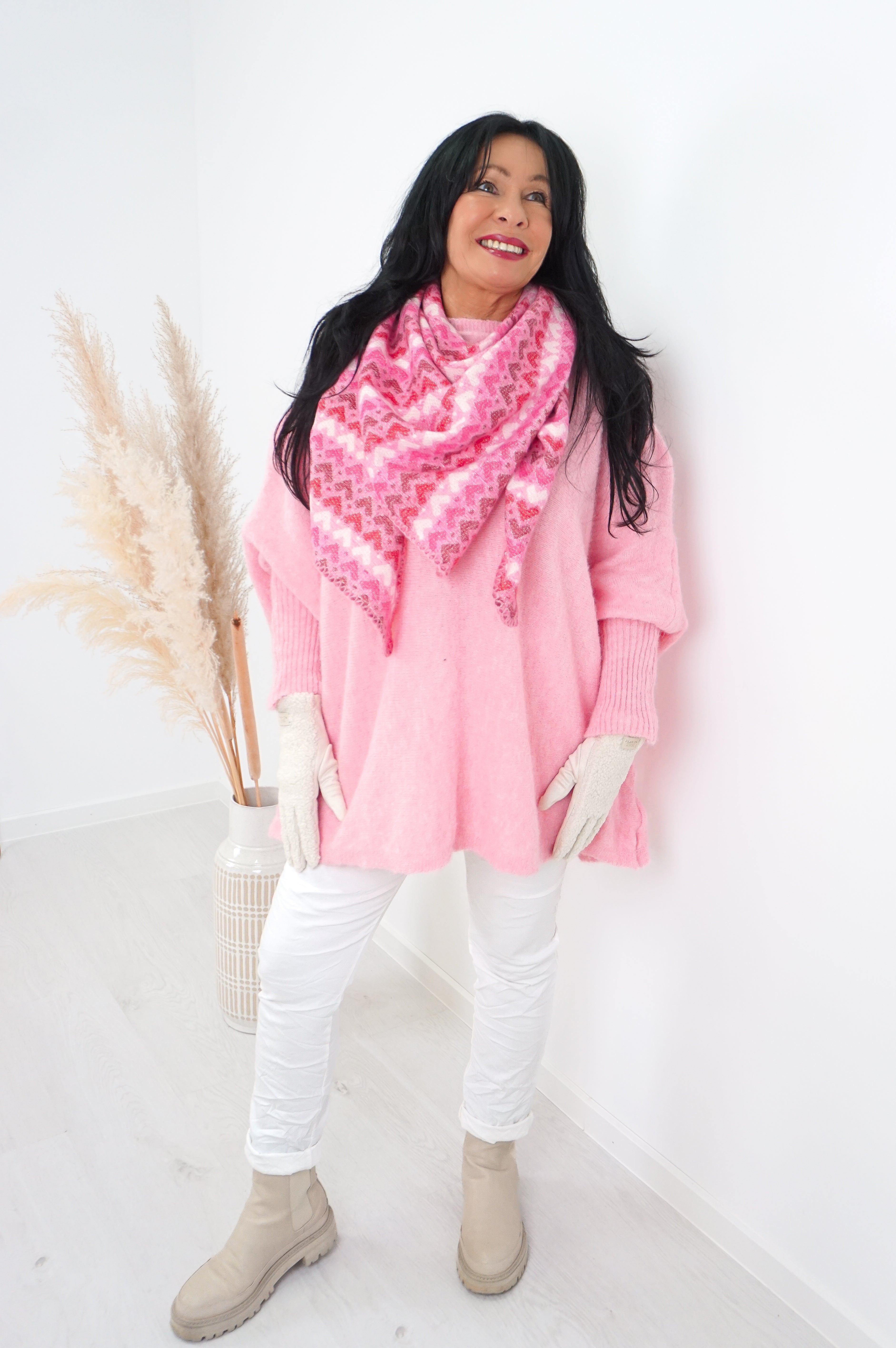 Dreiecksschal „lovely“, pink