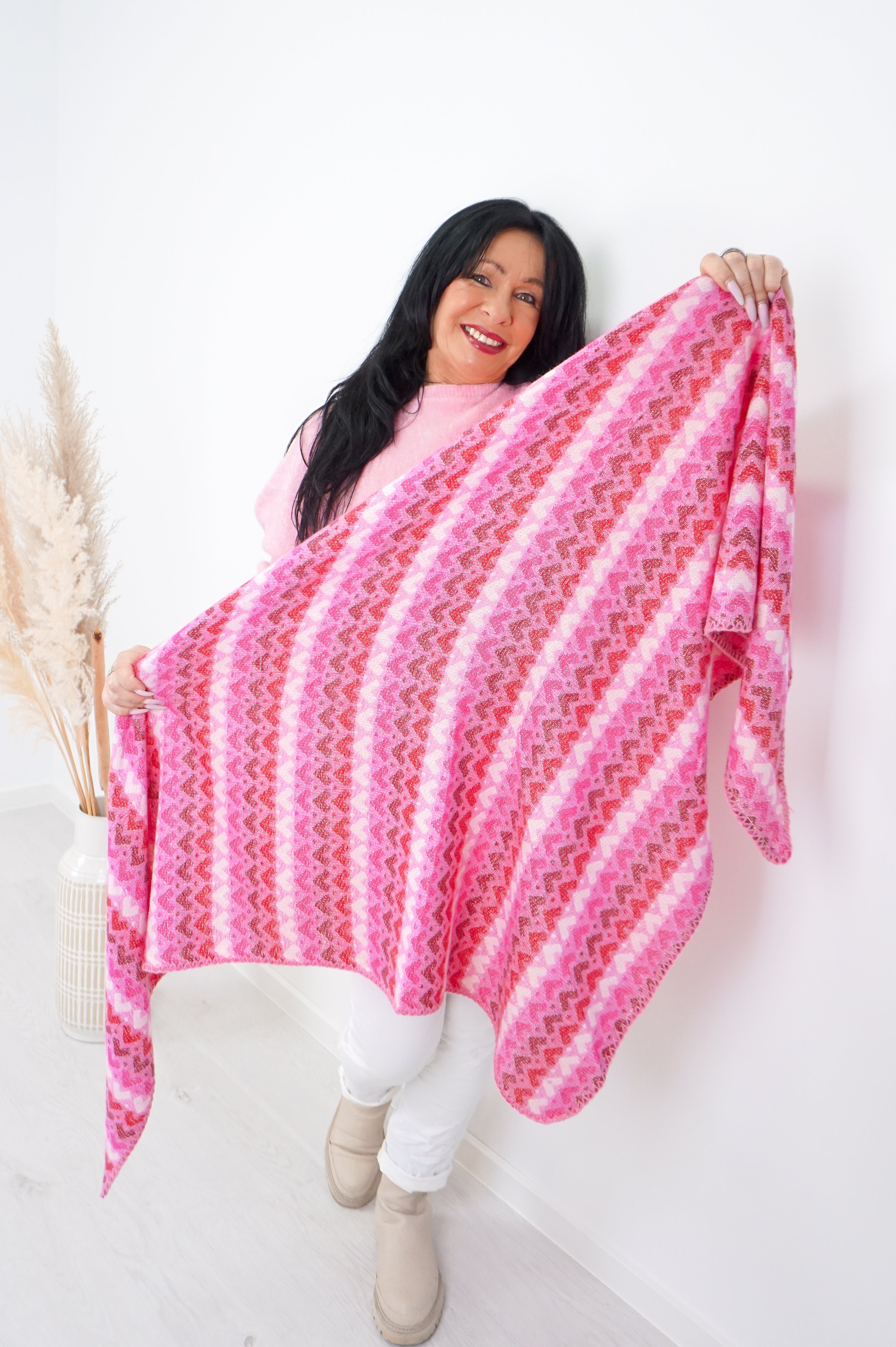 Dreiecksschal „lovely“, pink