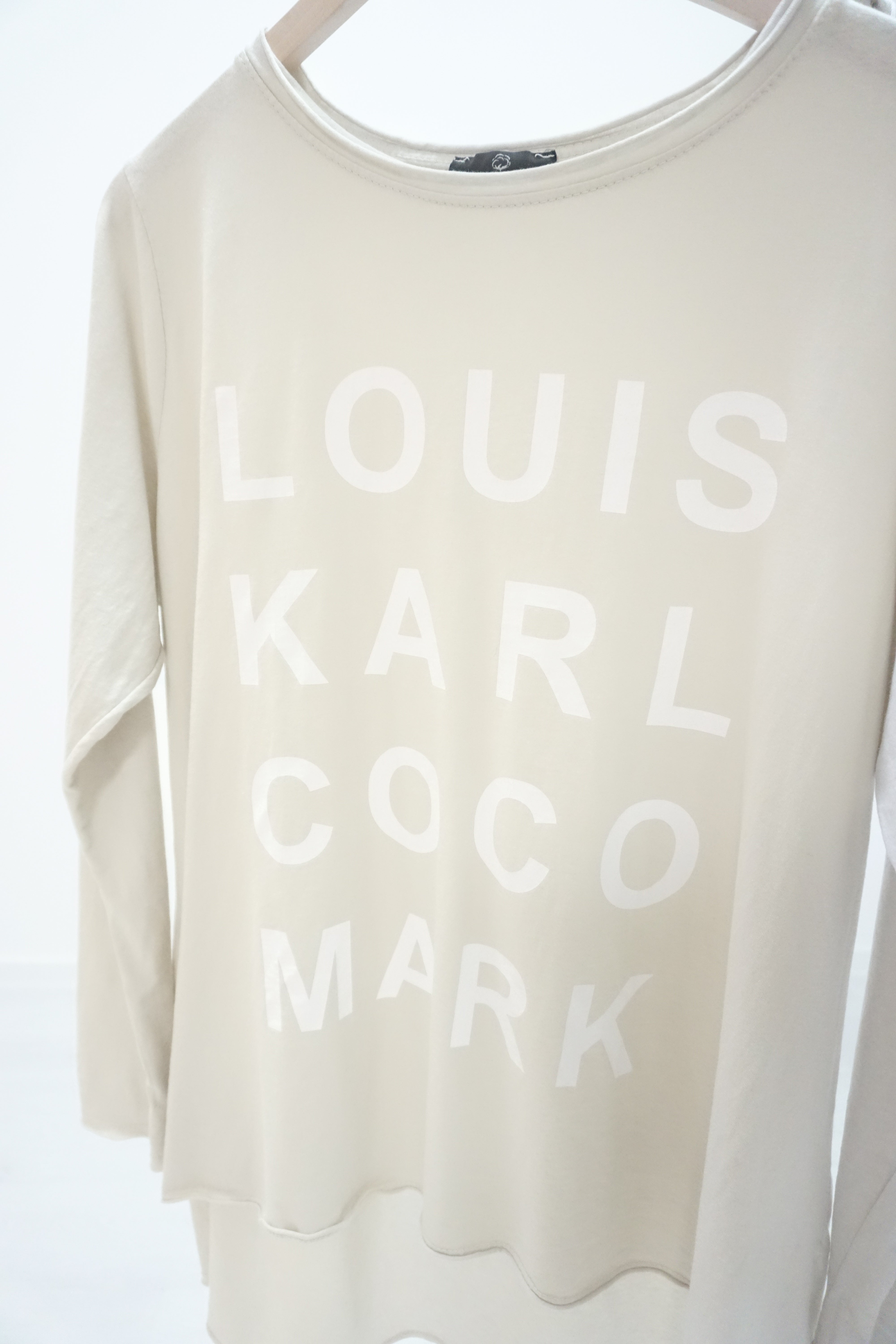 Langarm Shirt "Designer" beige