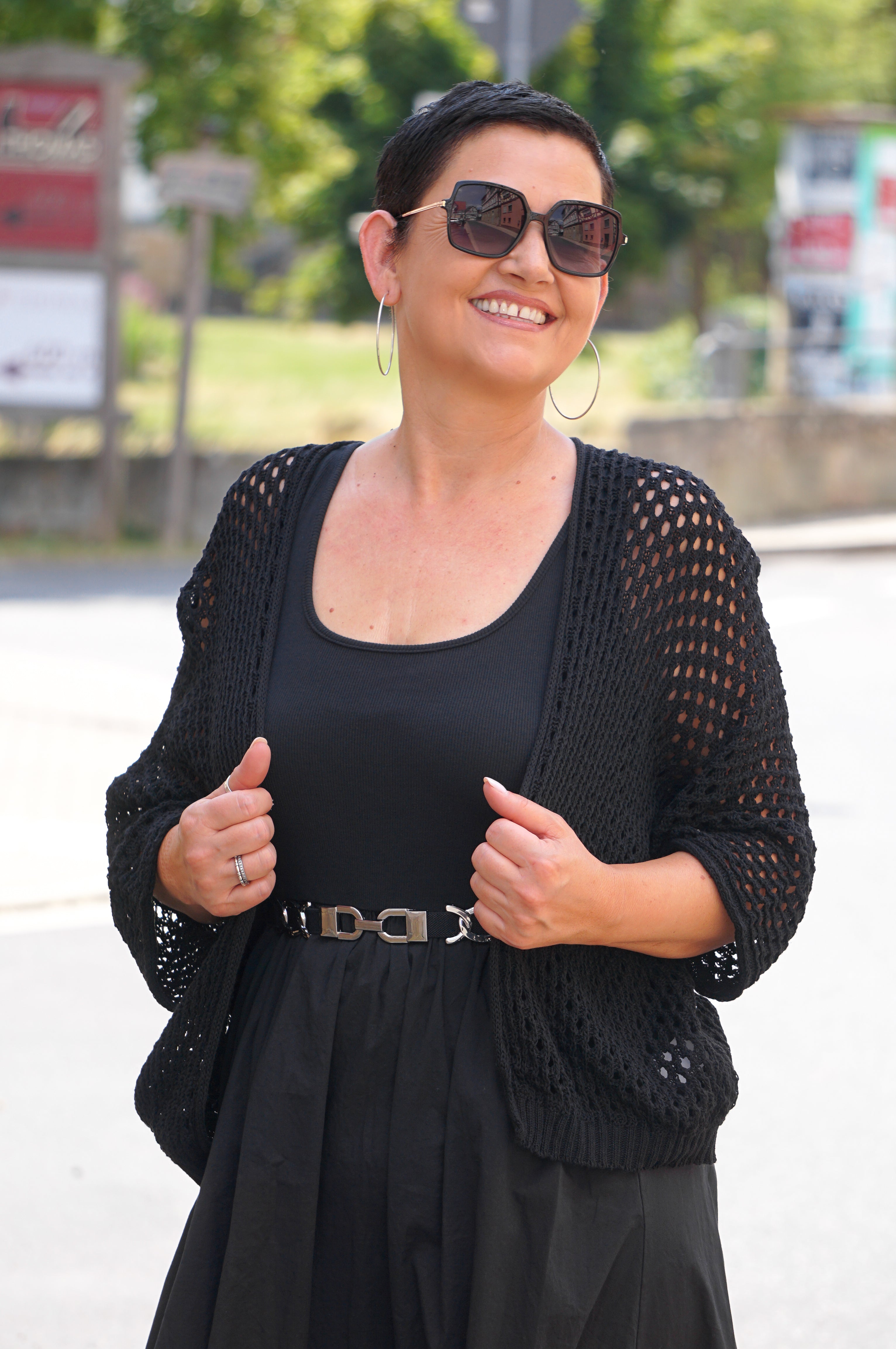 Häkeljacke „classic“, schwarz