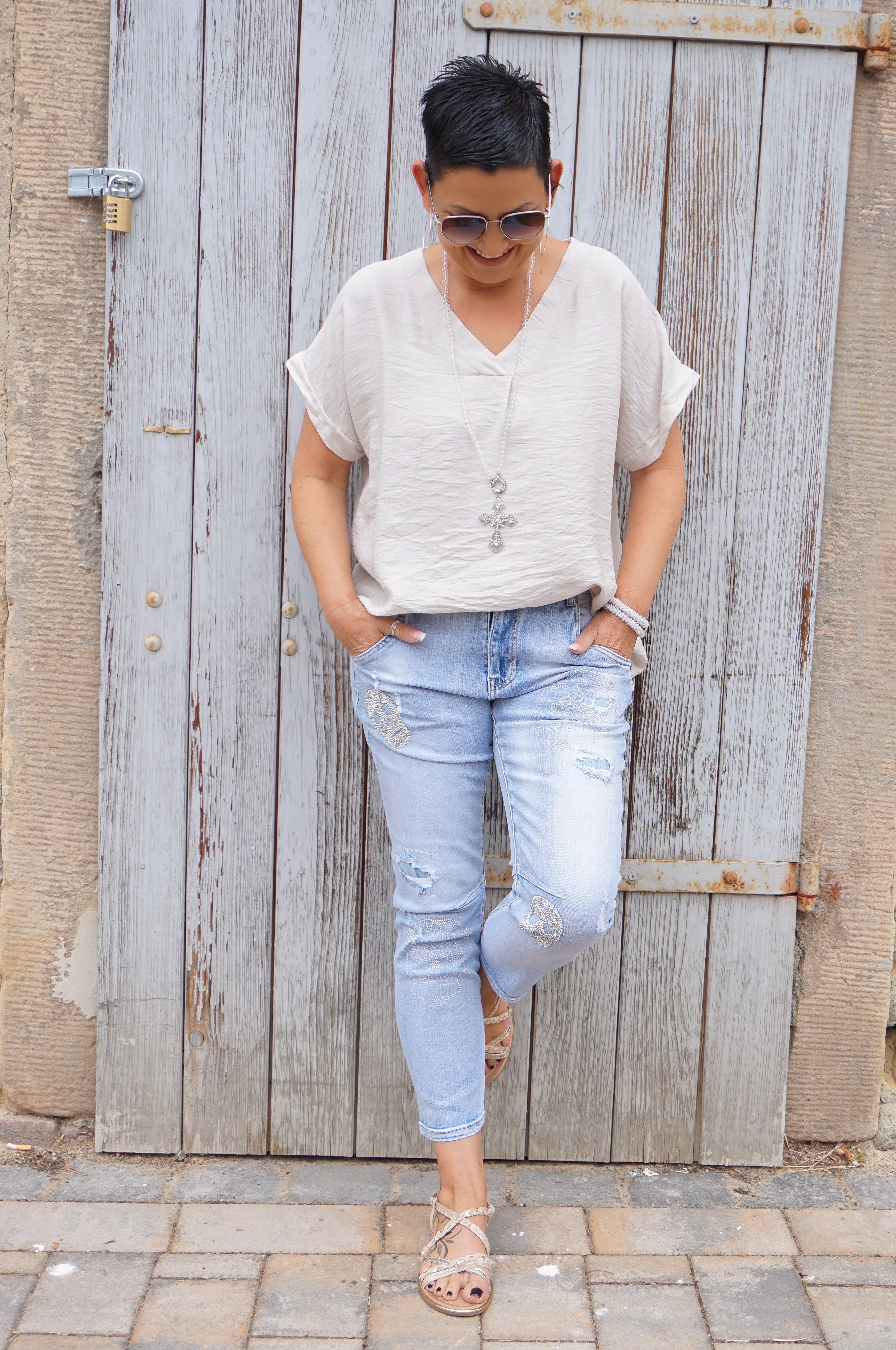 Zweite Wahl - Basic T-Shirt, beige - Vom Umtausch ausgeschlossen