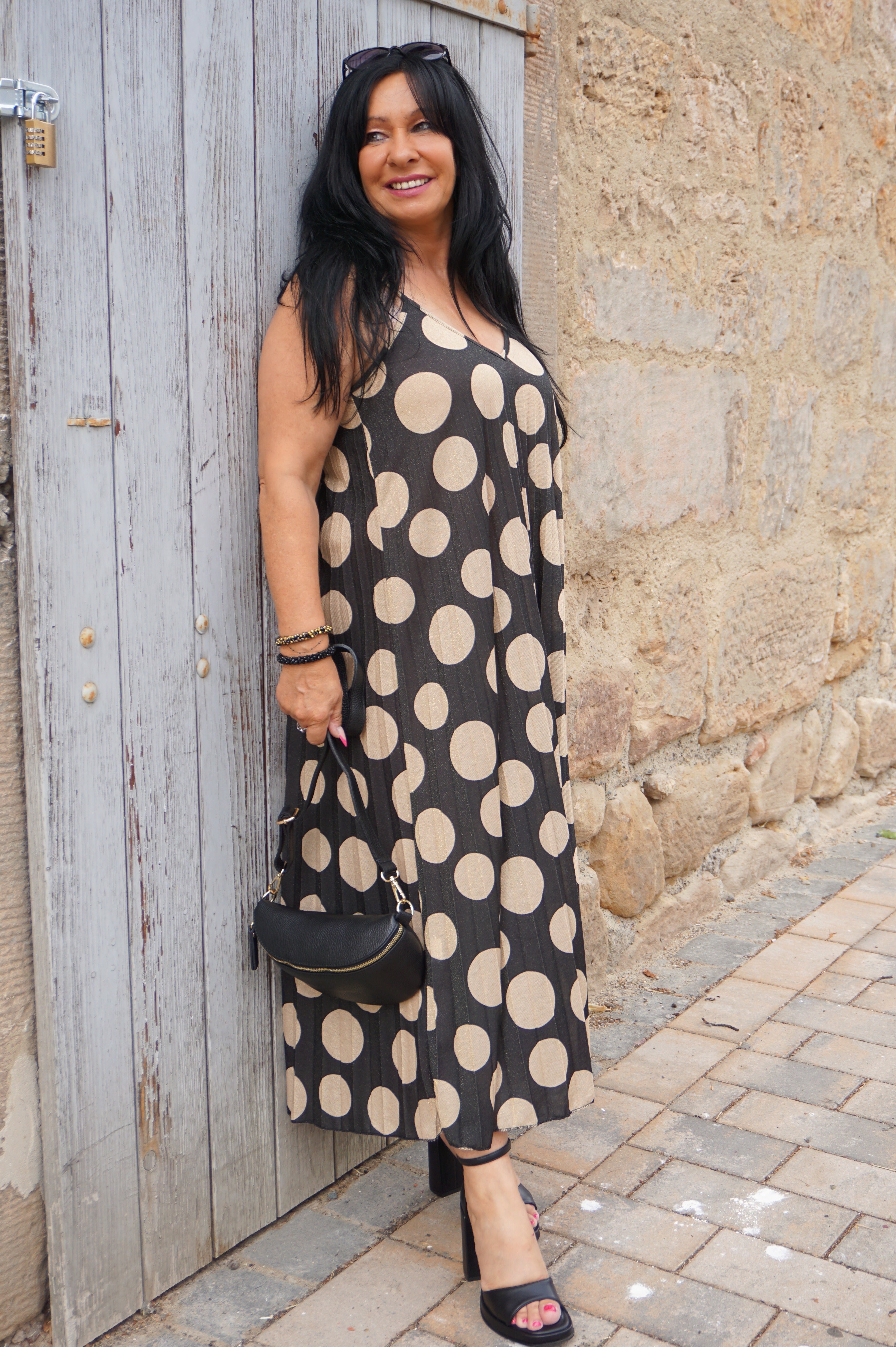 Gepunktetes Plisseekleid „sparkle“
