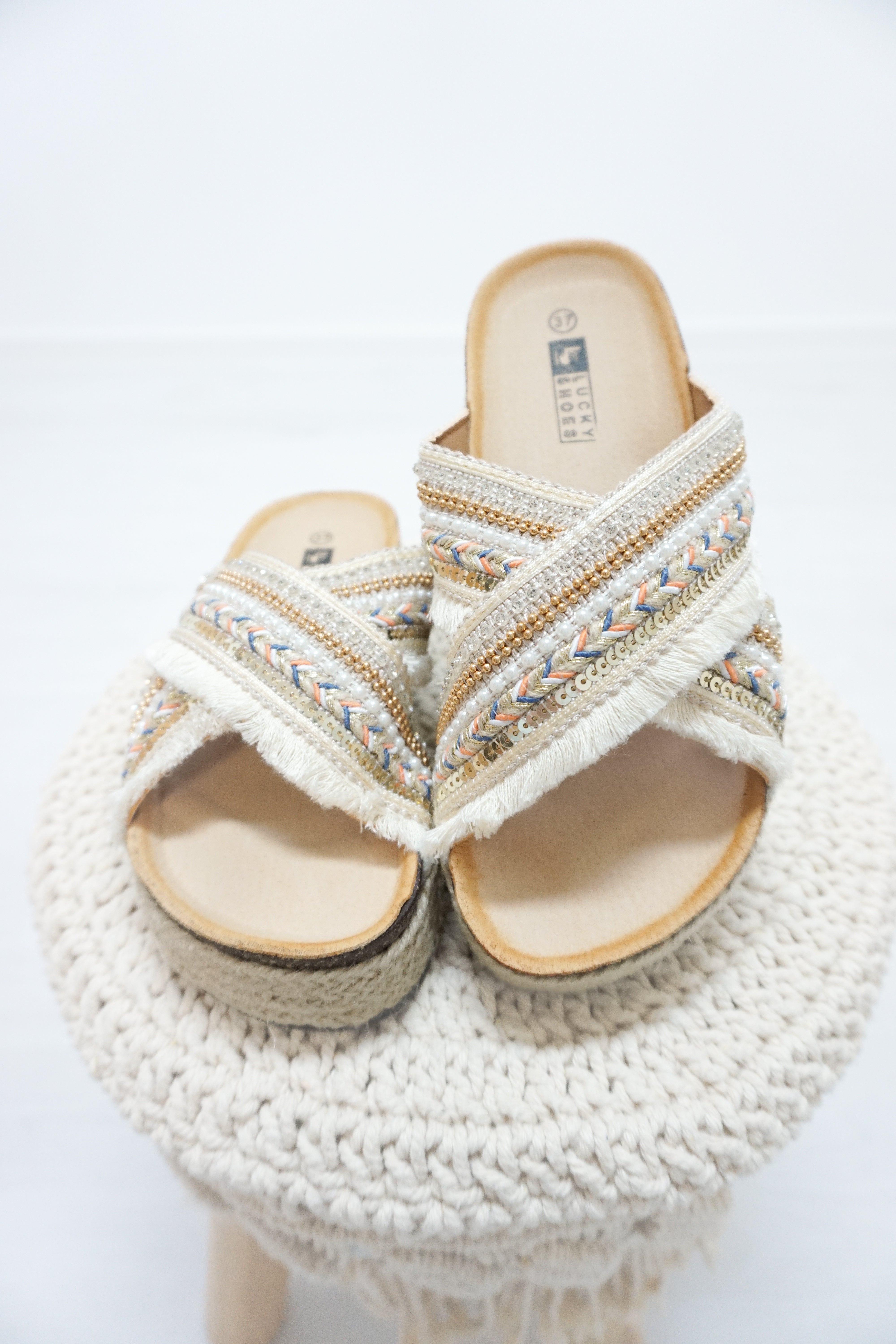 Pantolette mit Plateau 467526