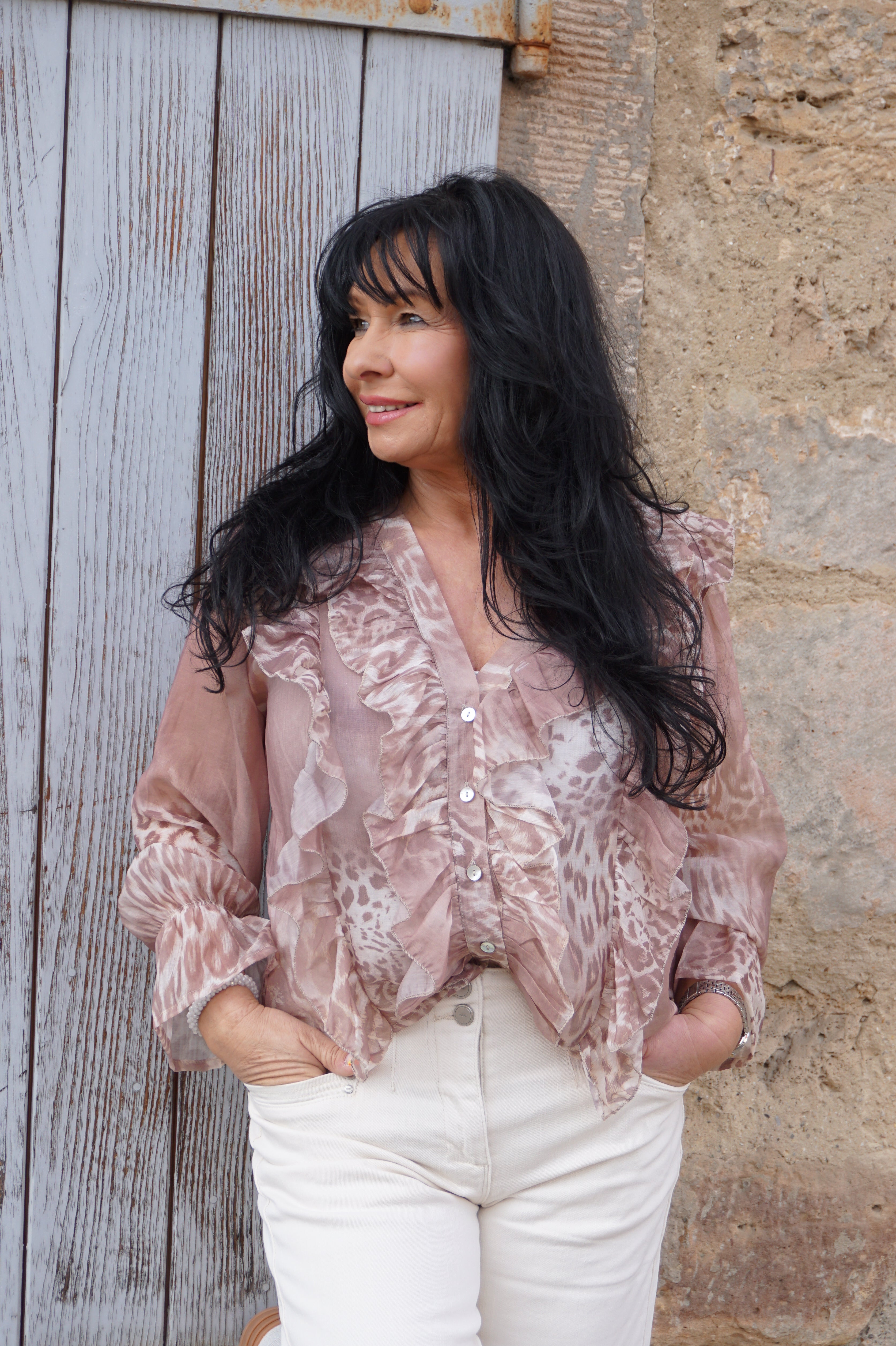 Bluse mit Rüschen "wild"