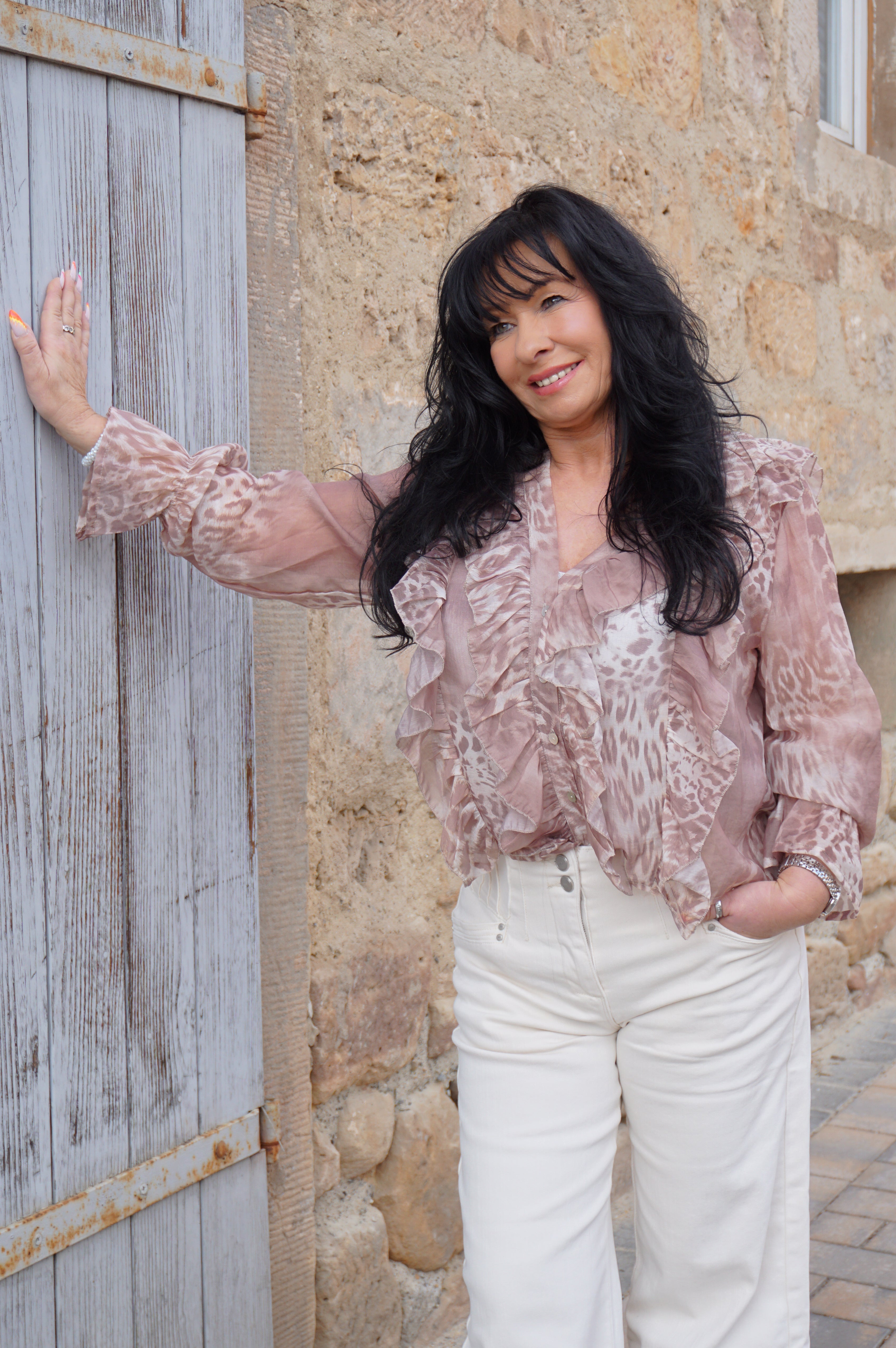 Bluse mit Rüschen "wild"