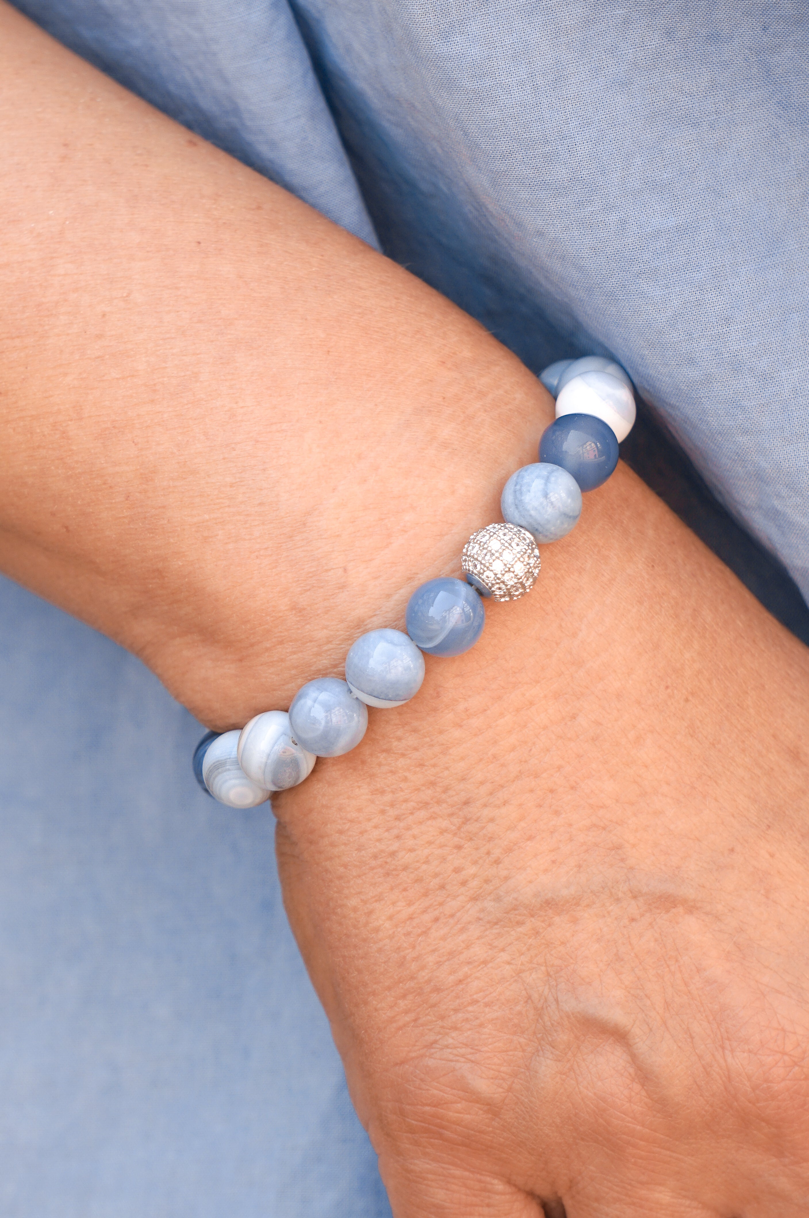 Armband "Stones", blau