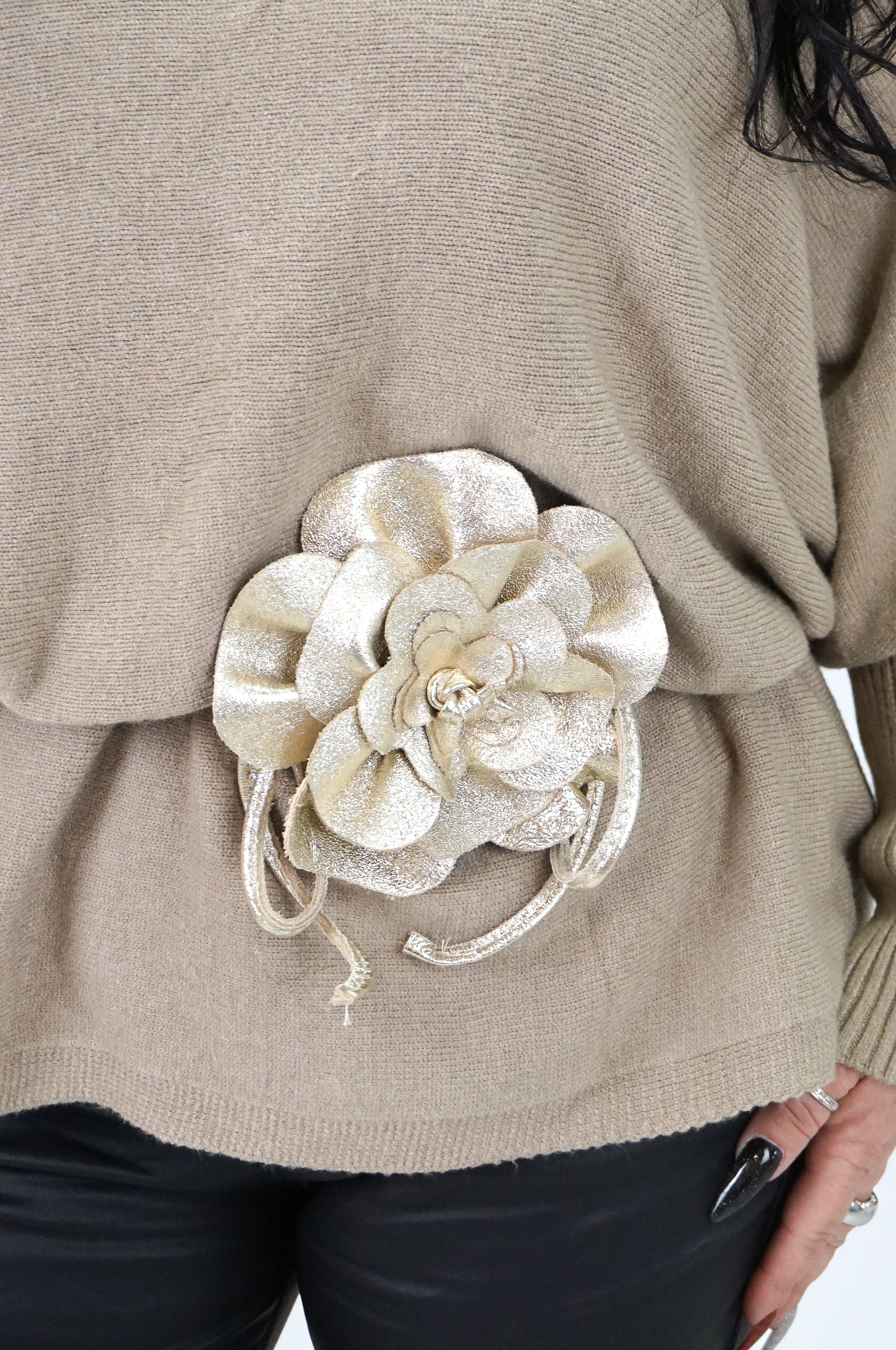 Bindegürtel"Flower", gold