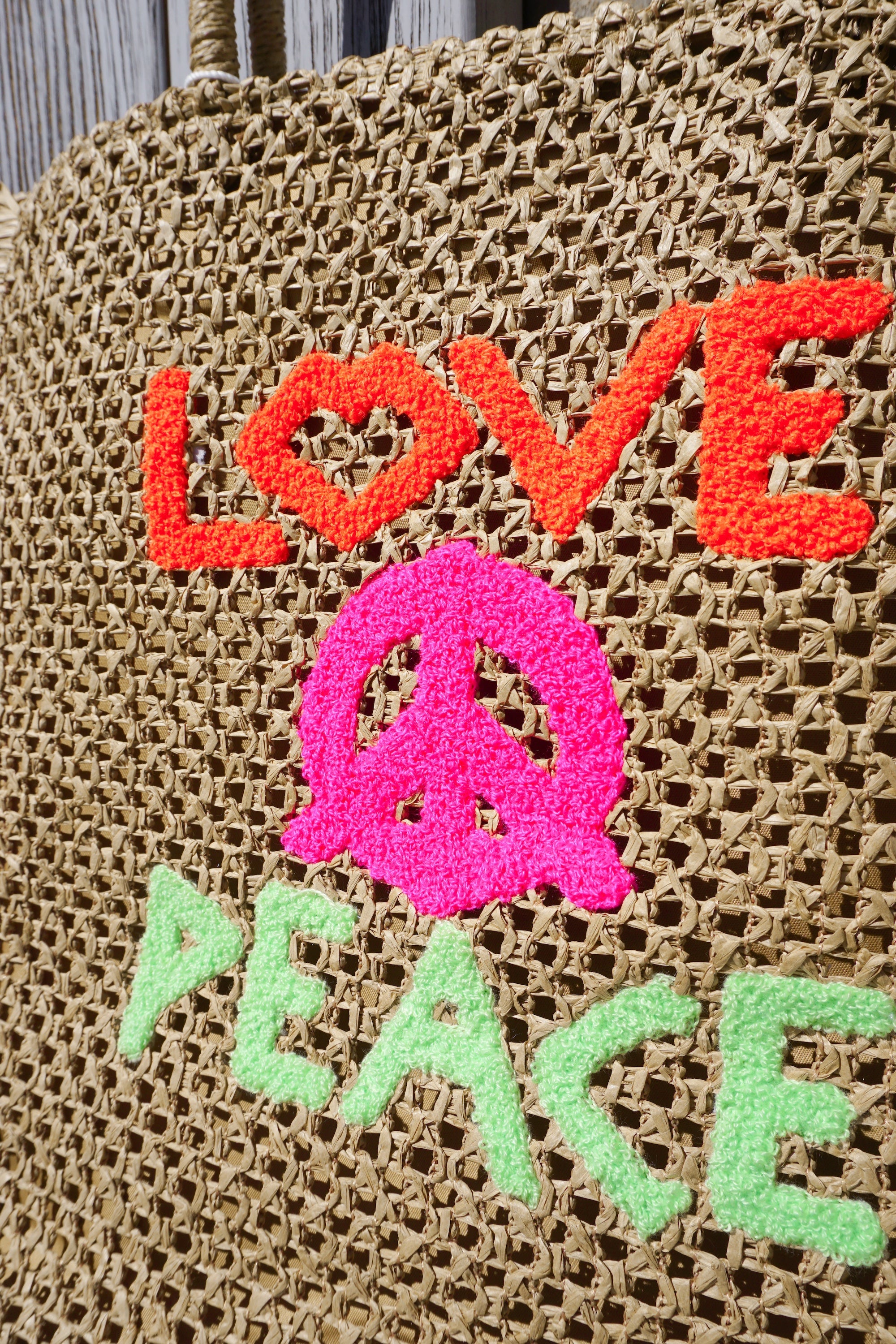 Bask Tasche "LOVE & PEACE", camel
