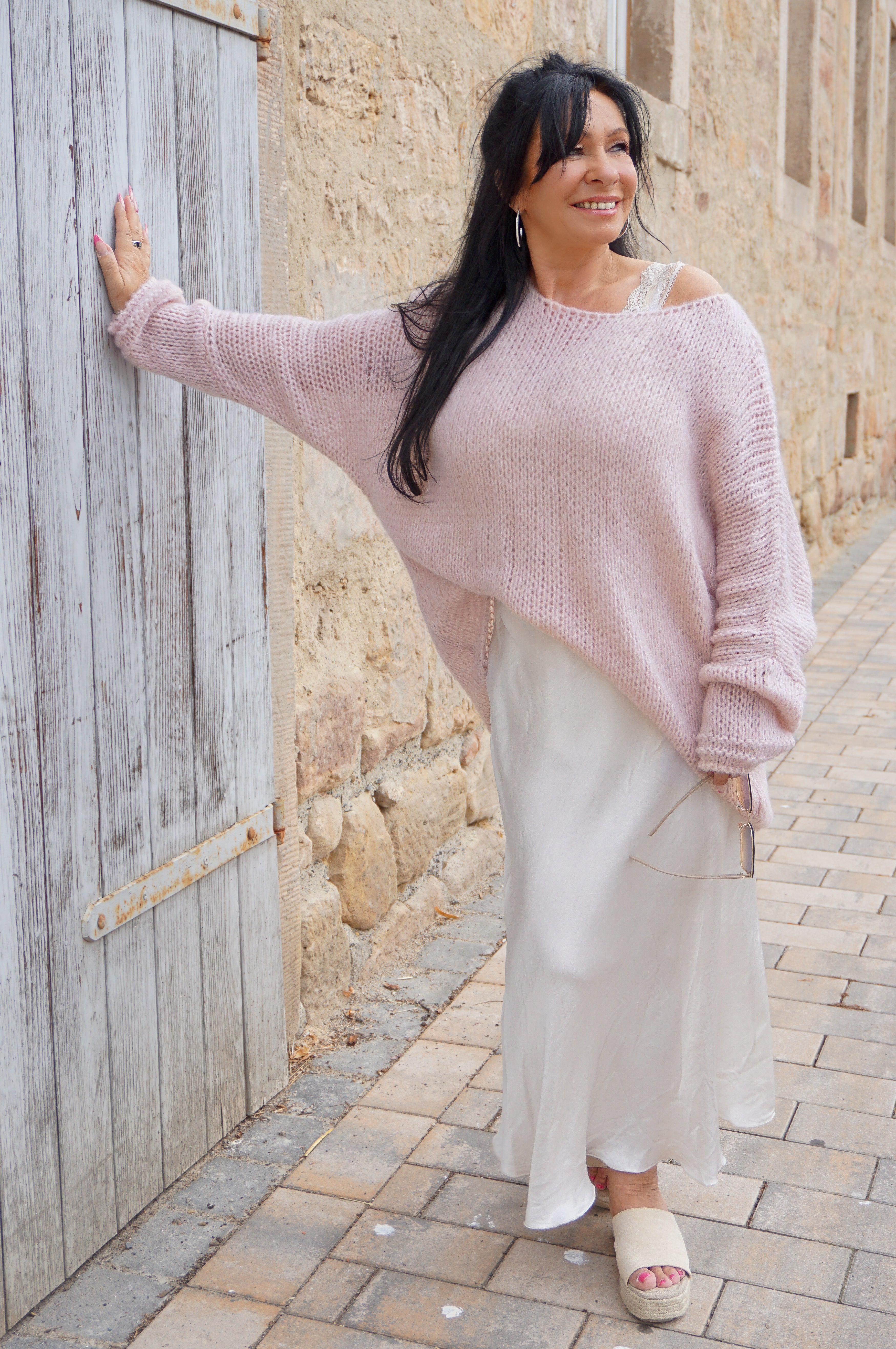 Basic Strickpulli, rose