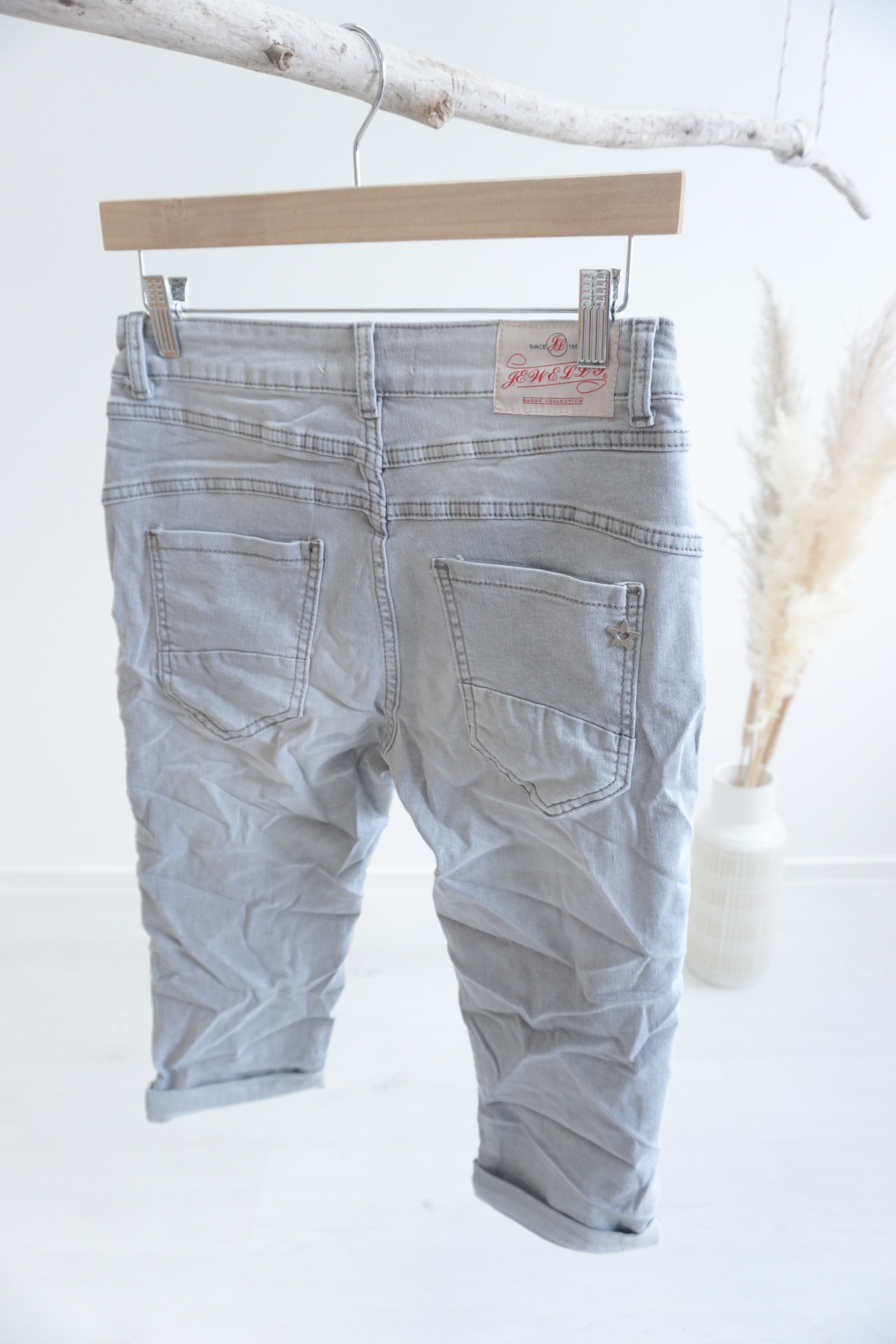 Zweite Wahl - 3/4 Jeans 210522 in grau - Vom Umtausch ausgeschlossen