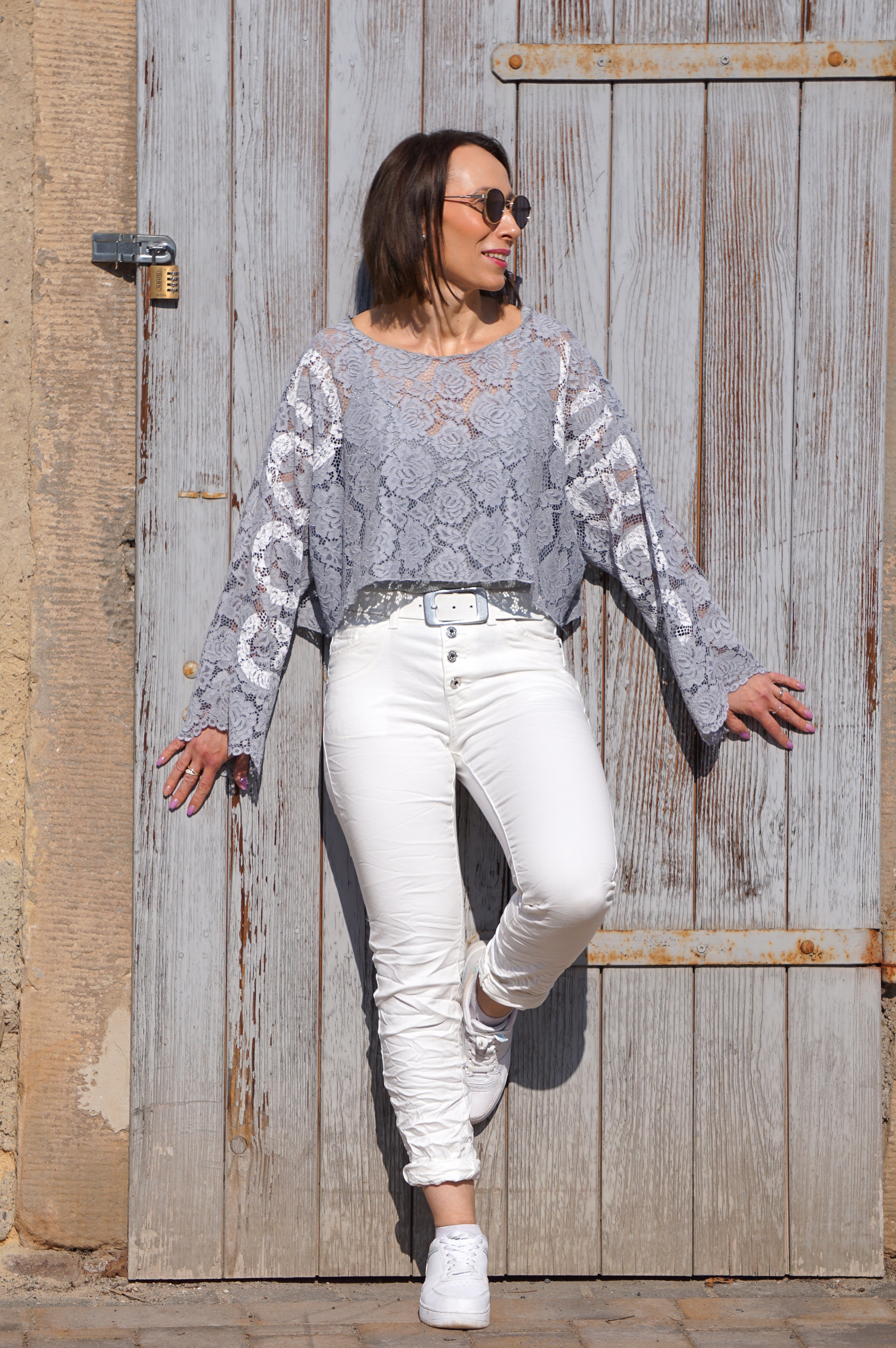 Jewelly Jeans in off white