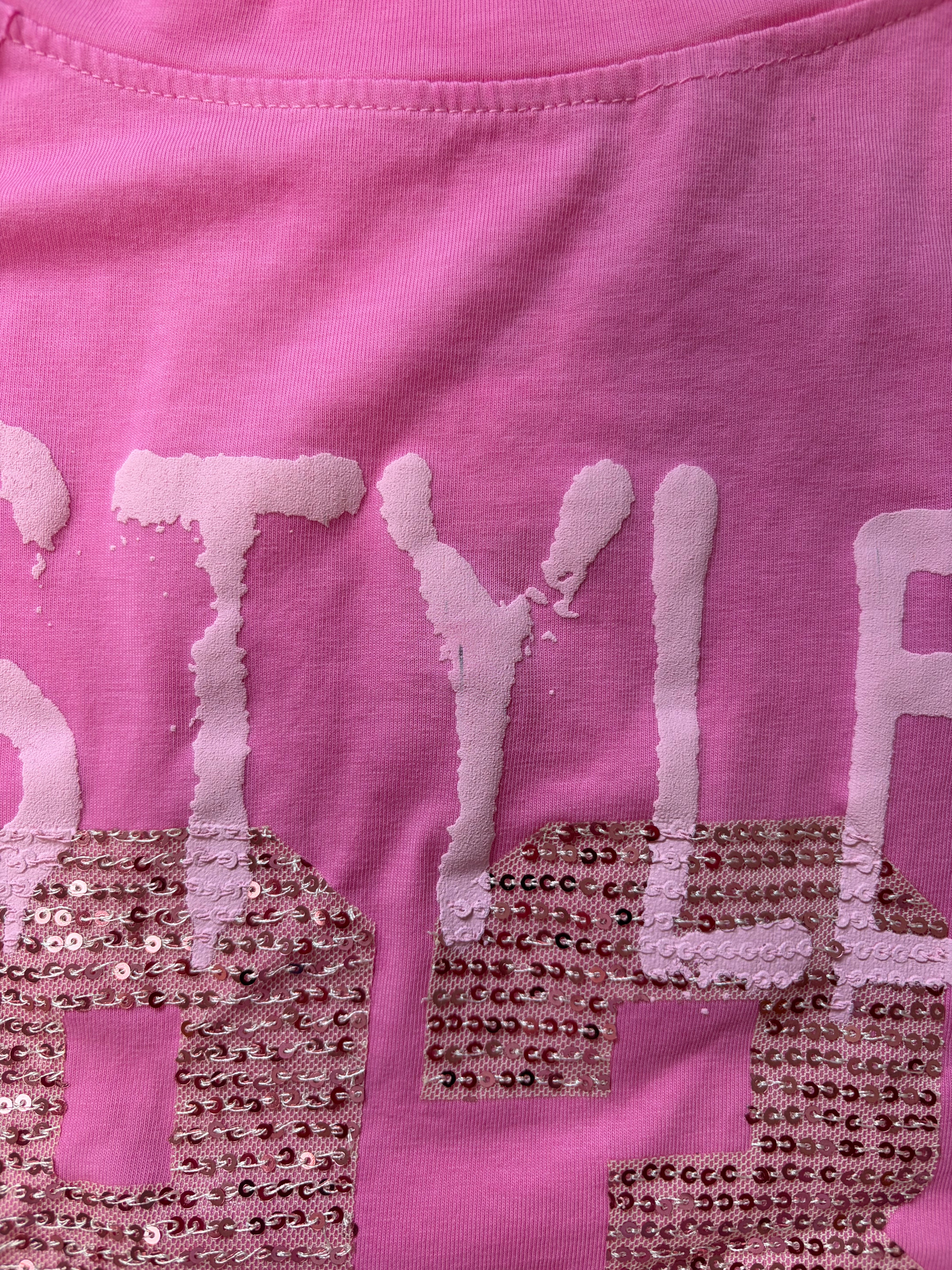 Zweite Wahl - Oversize Shirt „style limit“, pink - Kein Umtausch