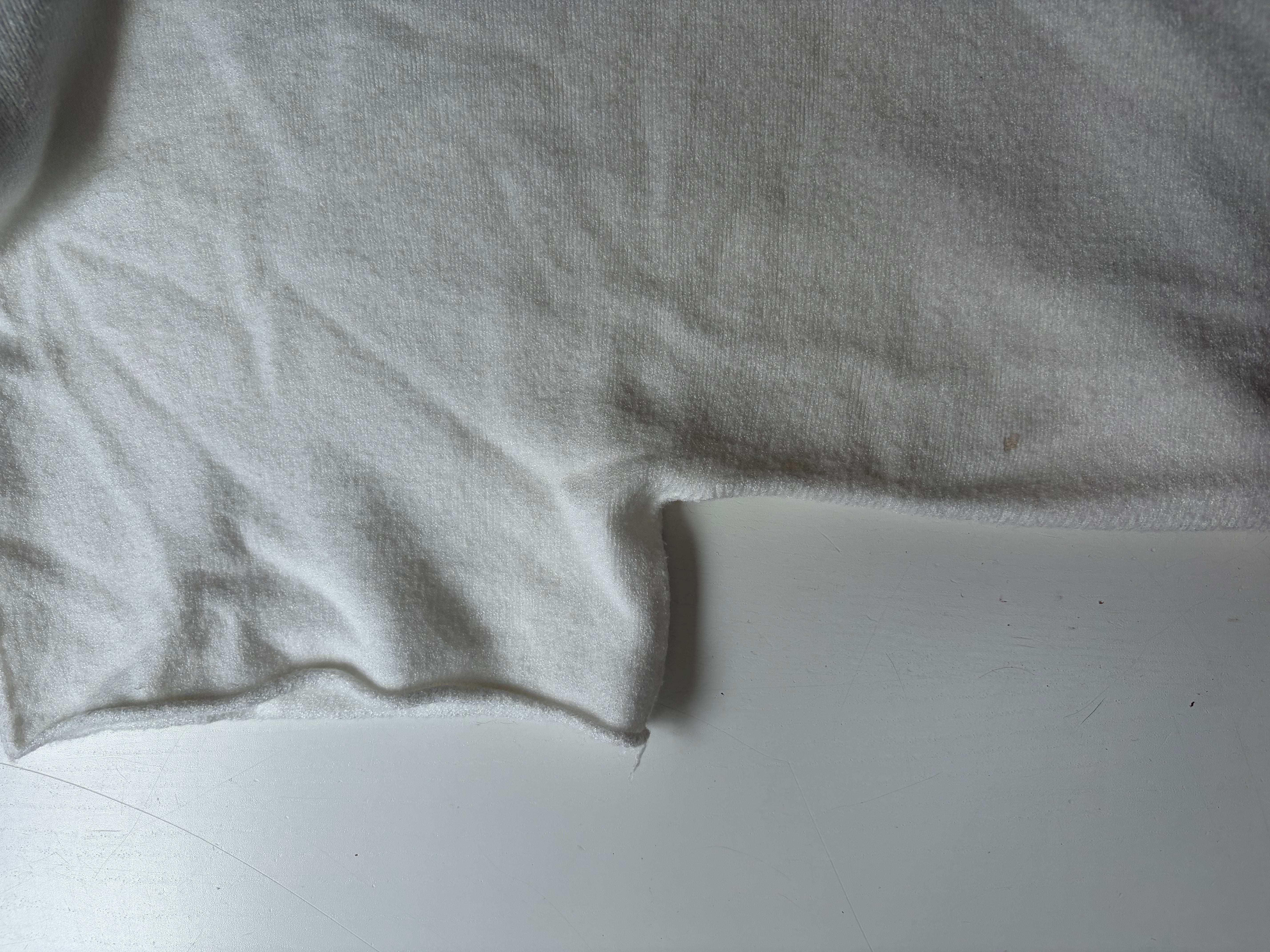 Zweite Wahl - Basic kurzarm Feinstrickpulli, Off white - Kein Umtausch