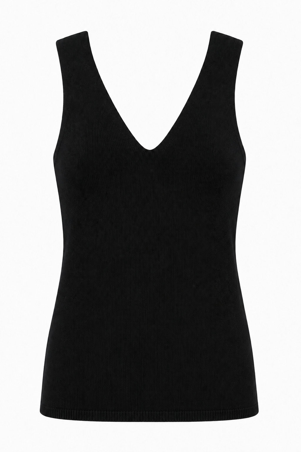 Basic Feinstricktop, schwarz