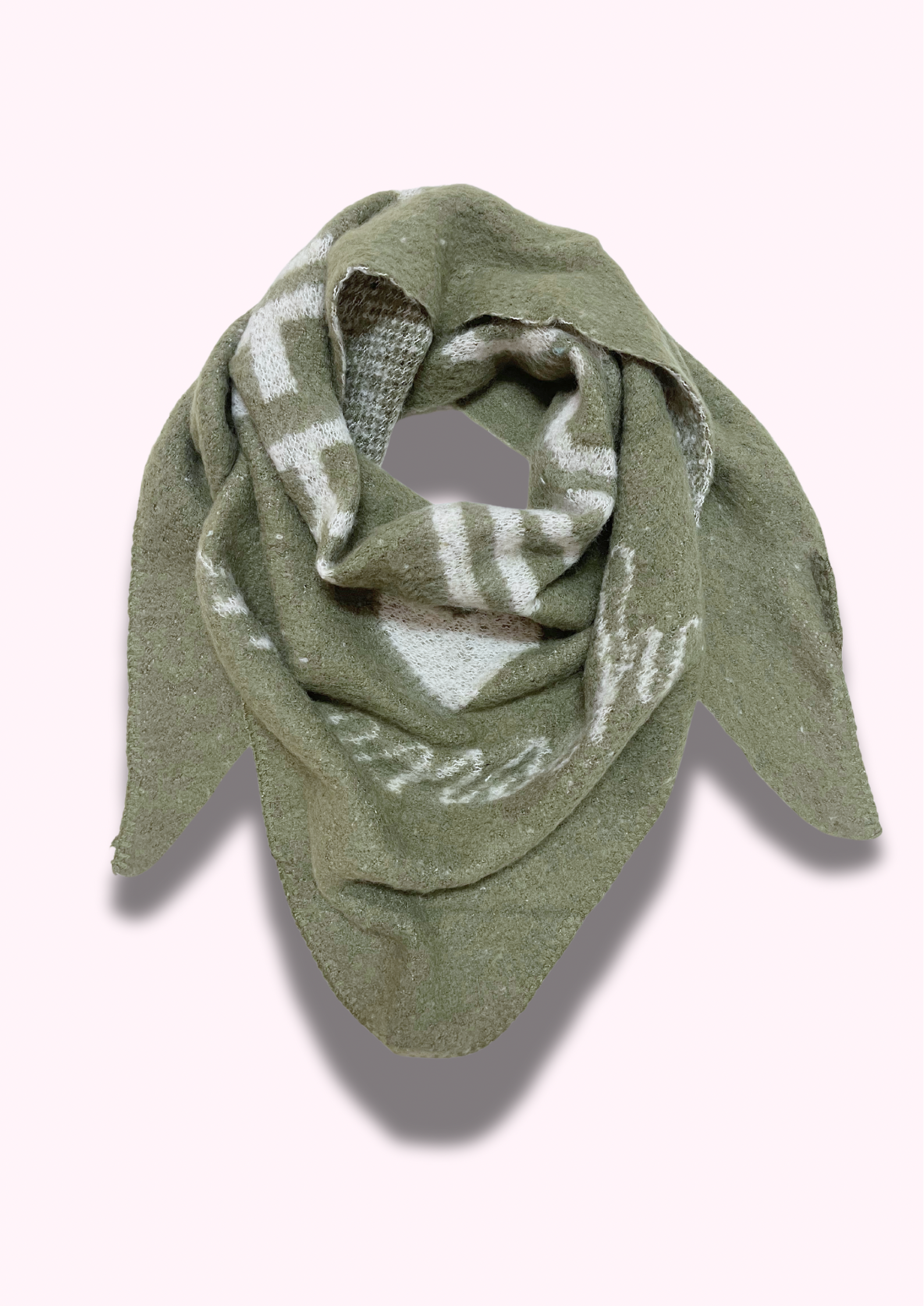 Dreiecksschal "Lieblingsmensch", Khaki