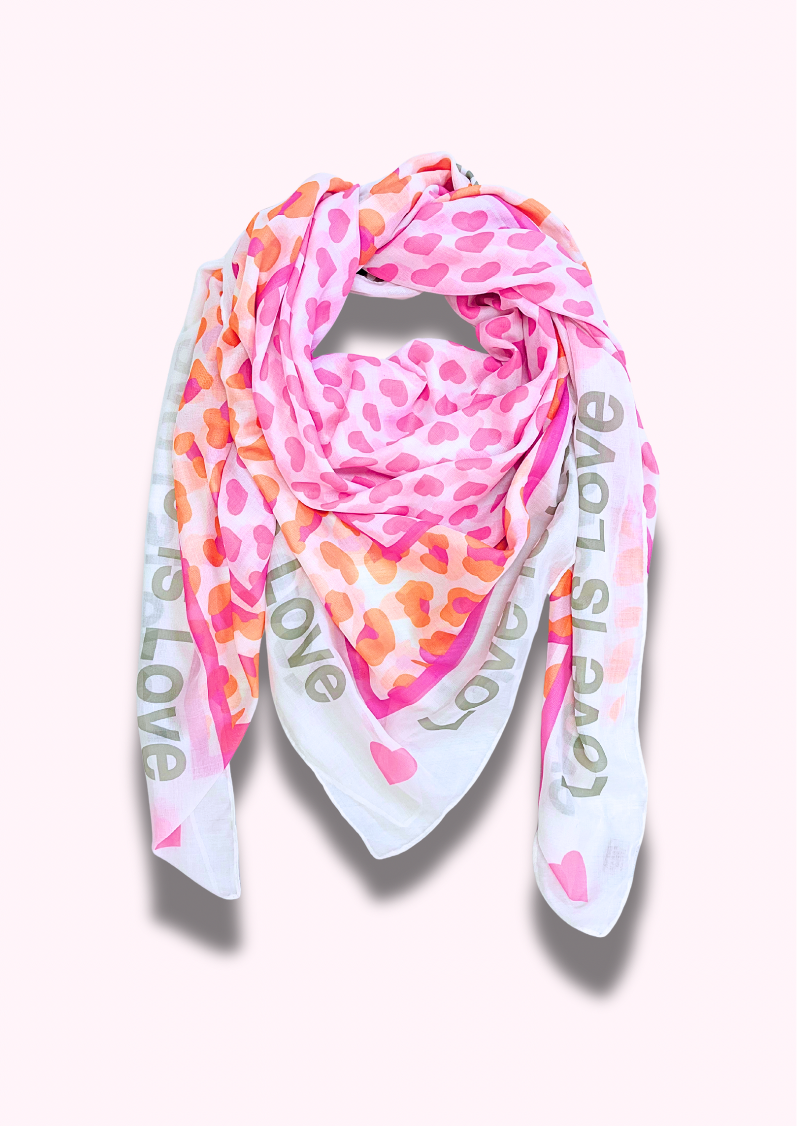 Zweite Wahl - Tuch "Love is Love ", pink - Kein Umtausch