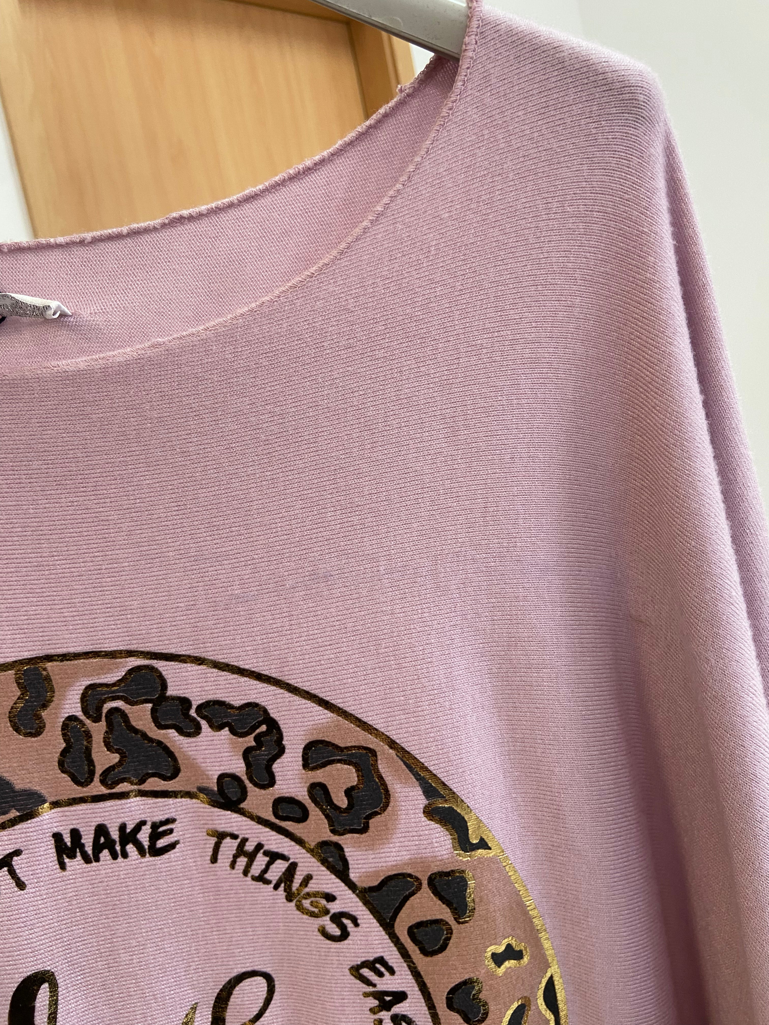 Zweite Wahl - Verspielter Feinstrickpulli "faith", rose - Vom Umtausch ausgeschlossen